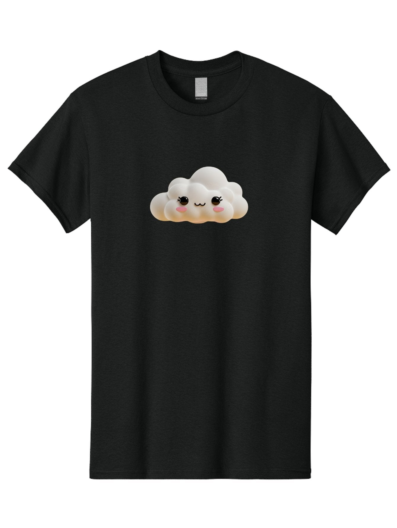 Cute-Cloud-2 Men'S Graphic Tee, 100% Cotton, Comfortable Casual Summer Wear, Machine Washable, Cute Cloud, Kawaii Art, Cartoon Character, Fluffy Cloud, Pastel Colors, Smiling Face, Rosy Cheeks, Eyelashes, Adorable, Whimsical, Fantasy Art, Bae426 9