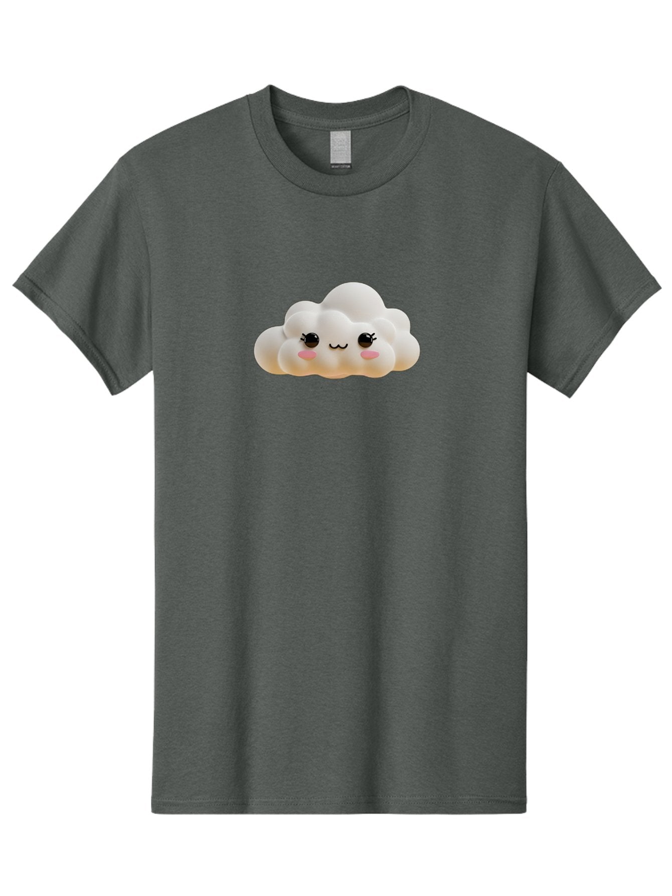 Cute-Cloud-2 Men'S Graphic Tee, 100% Cotton, Comfortable Casual Summer Wear, Machine Washable, Cute Cloud, Kawaii Art, Cartoon Character, Fluffy Cloud, Pastel Colors, Smiling Face, Rosy Cheeks, Eyelashes, Adorable, Whimsical, Fantasy Art, Bae426 12