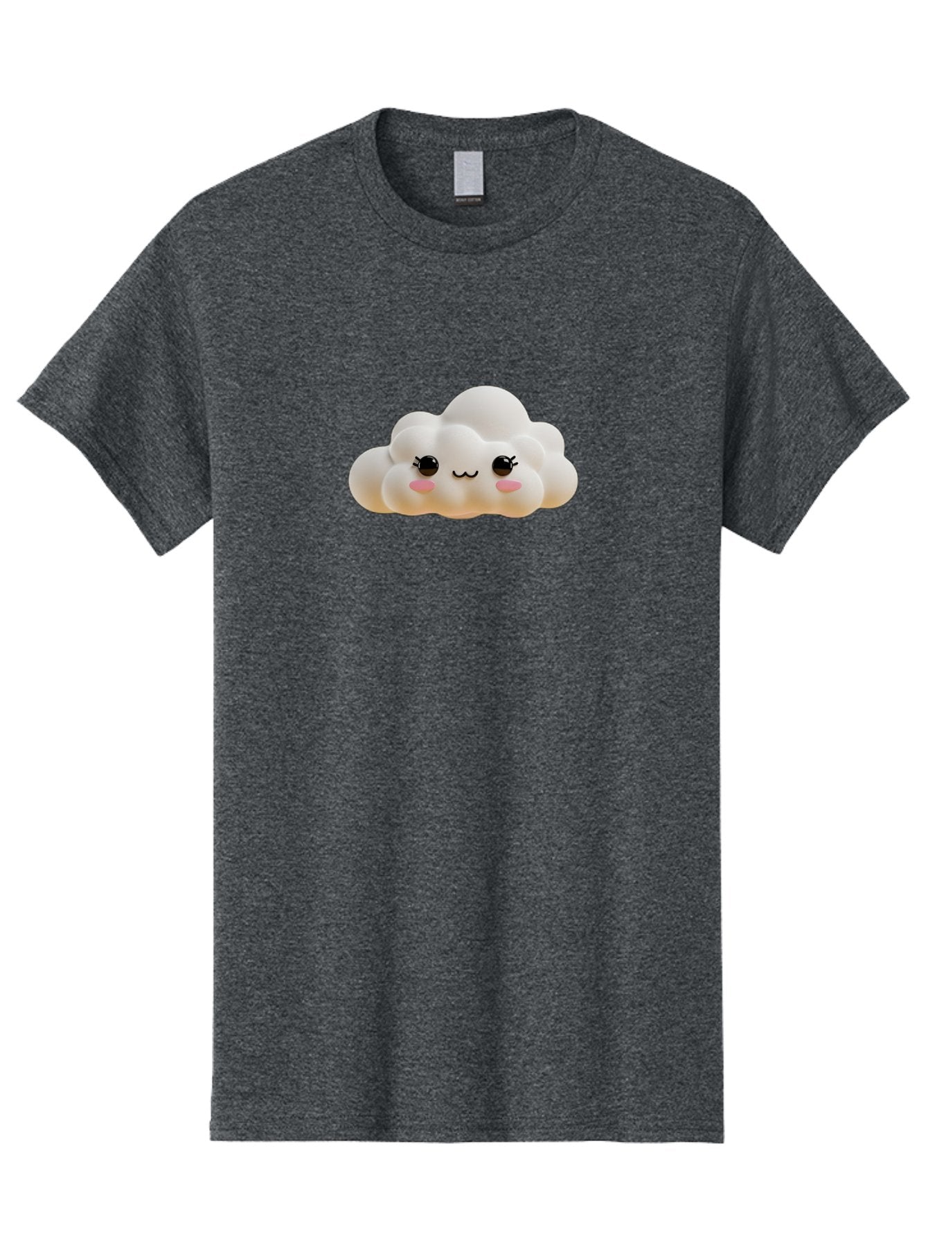 Cute-Cloud-2 Men'S Graphic Tee, 100% Cotton, Comfortable Casual Summer Wear, Machine Washable, Cute Cloud, Kawaii Art, Cartoon Character, Fluffy Cloud, Pastel Colors, Smiling Face, Rosy Cheeks, Eyelashes, Adorable, Whimsical, Fantasy Art, Bae426 4