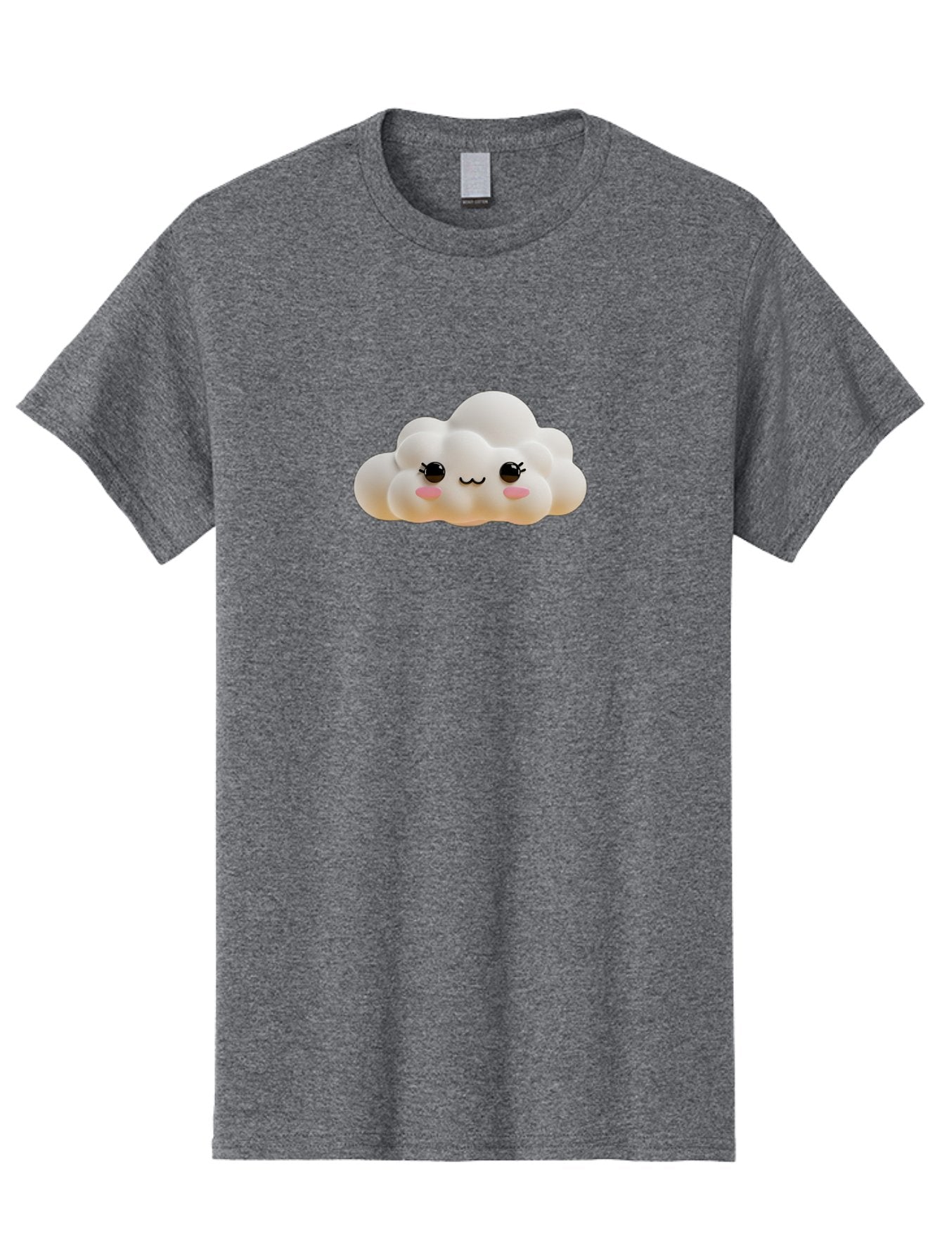 Cute-Cloud-2 Men'S Graphic Tee, 100% Cotton, Comfortable Casual Summer Wear, Machine Washable, Cute Cloud, Kawaii Art, Cartoon Character, Fluffy Cloud, Pastel Colors, Smiling Face, Rosy Cheeks, Eyelashes, Adorable, Whimsical, Fantasy Art, Bae426 13