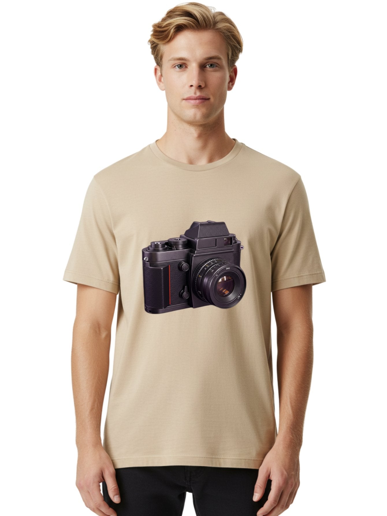 Dac-Camera Men'S Graphic Tee, 100% Cotton, Comfortable Casual Summer Wear, Machine Washable, 50Mm F/1.4 Lens, Camera Equipment, Professional Photography, Slr Camera, Photography Gear, Lens Aperture Bae432 24