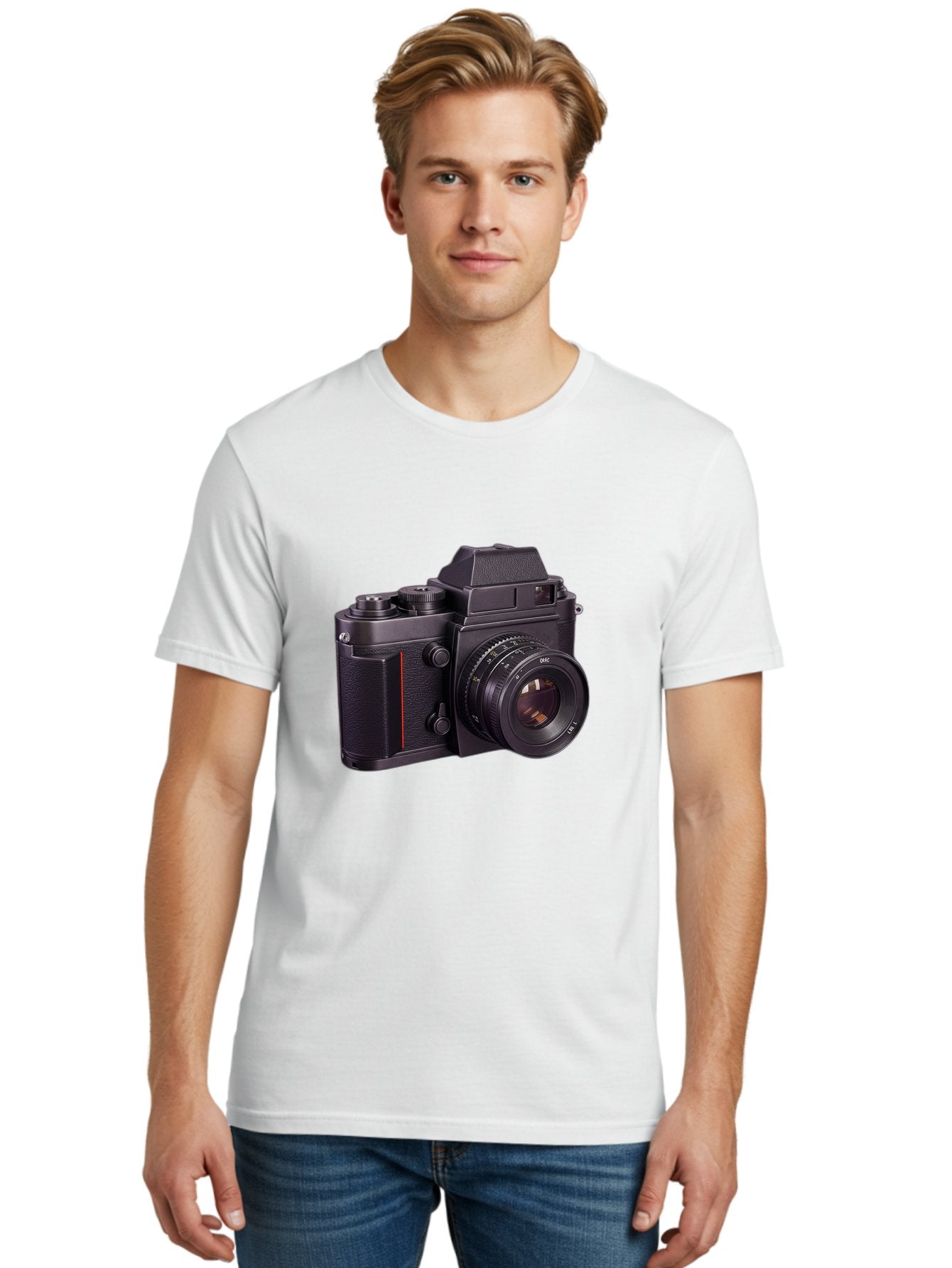 Dac-Camera Men'S Graphic Tee, 100% Cotton, Comfortable Casual Summer Wear, Machine Washable, 50Mm F/1.4 Lens, Camera Equipment, Professional Photography, Slr Camera, Photography Gear, Lens Aperture Bae432 18