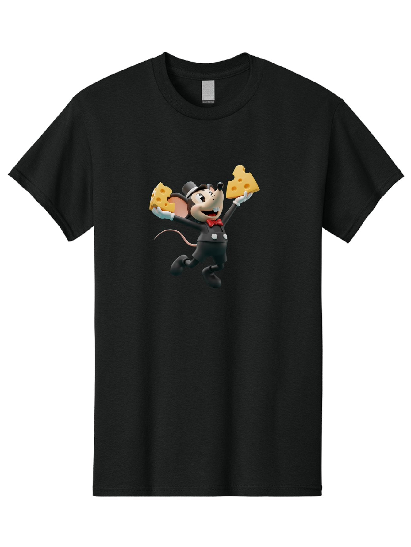 Danger-Mouse Men'S Graphic Tee, 100% Cotton, Comfortable Casual Summer Wear, Machine Washable, Danger Mouse Holding Cheese, Cartoon Character, Comedy, Funny Animation, Cheese Lover, Secret Agent Mouse Bae433 6