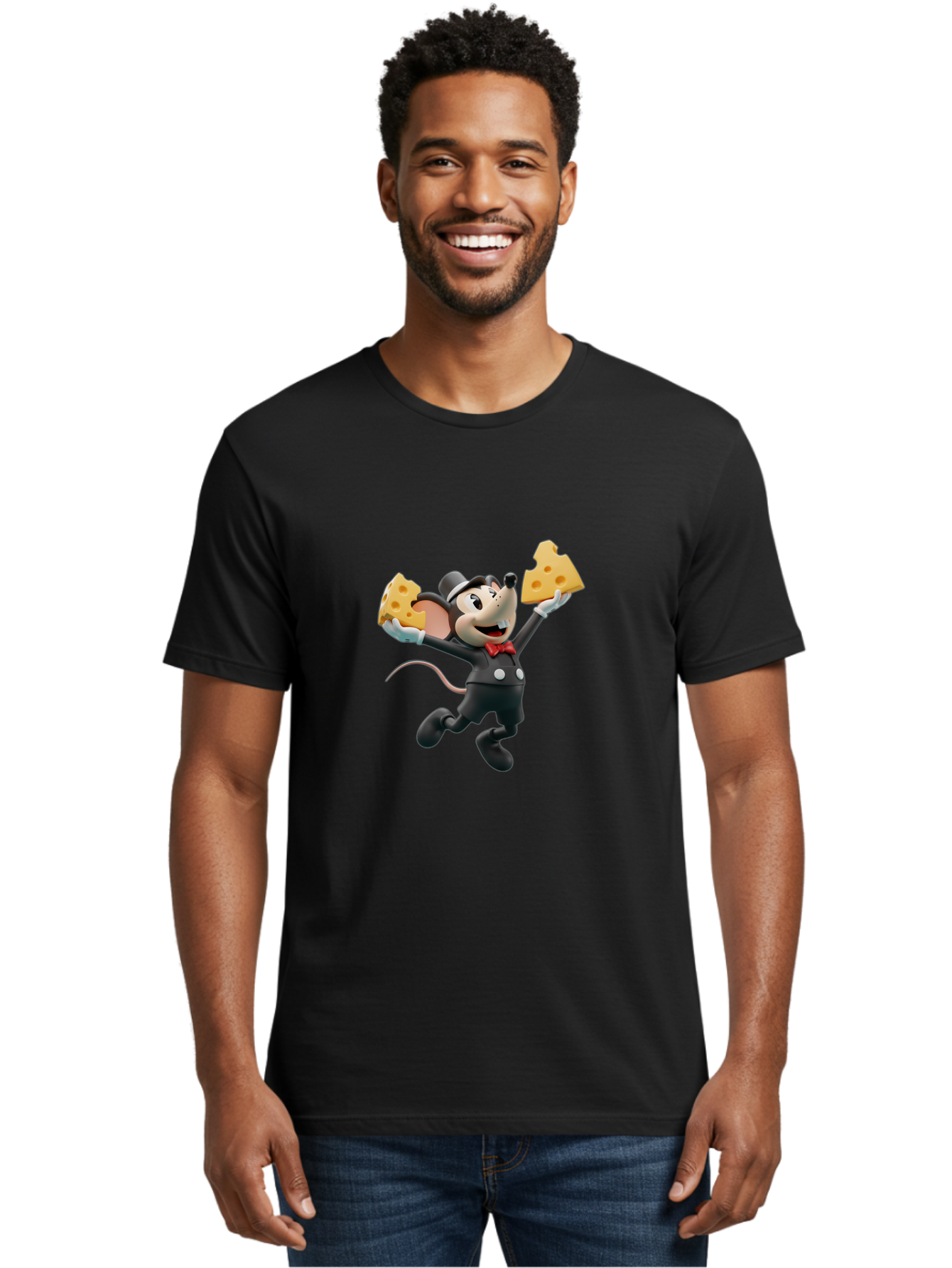 Danger-Mouse Men'S Graphic Tee, 100% Cotton, Comfortable Casual Summer Wear, Machine Washable, Danger Mouse Holding Cheese, Cartoon Character, Comedy, Funny Animation, Cheese Lover, Secret Agent Mouse Bae433 22