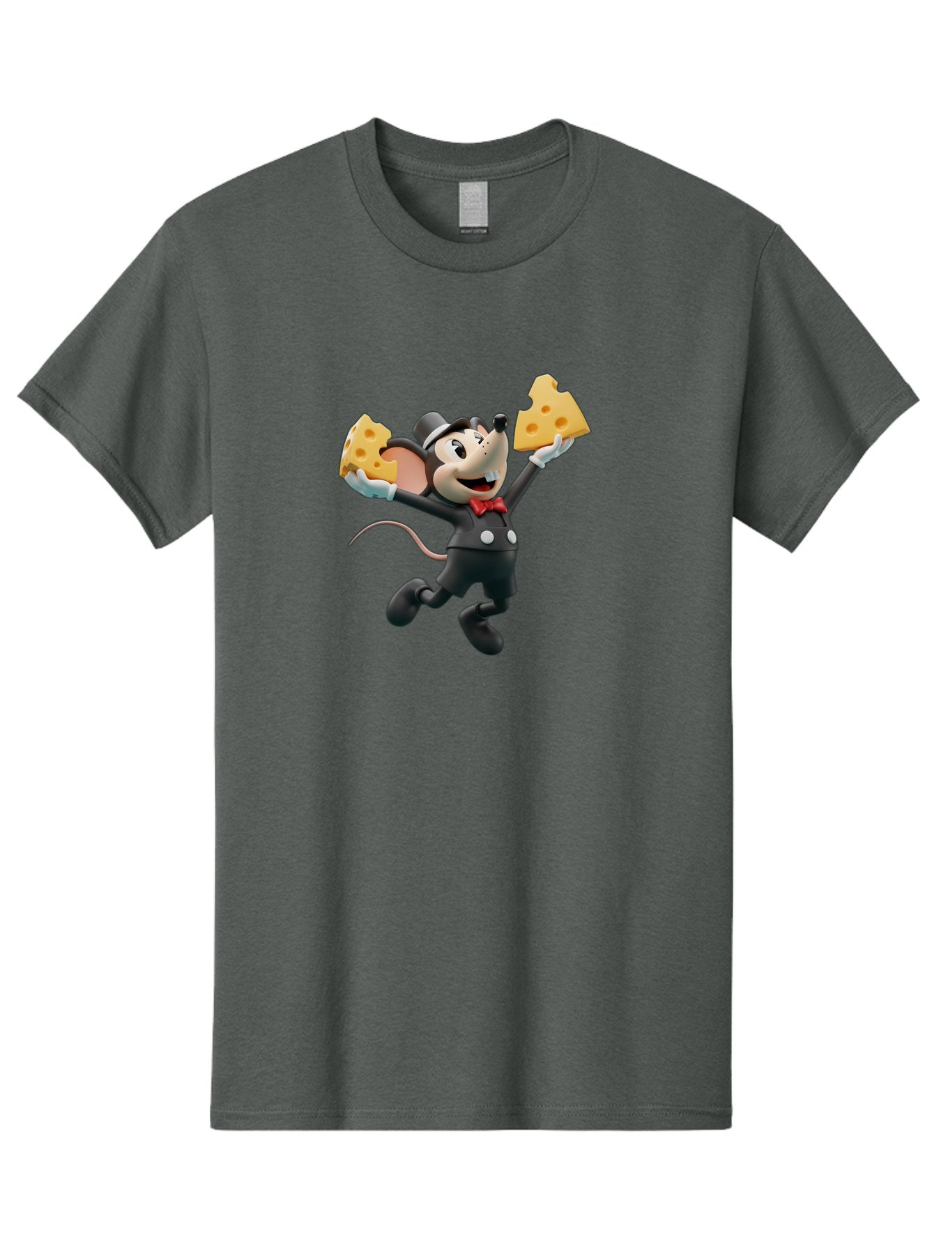 Danger-Mouse Men'S Graphic Tee, 100% Cotton, Comfortable Casual Summer Wear, Machine Washable, Danger Mouse Holding Cheese, Cartoon Character, Comedy, Funny Animation, Cheese Lover, Secret Agent Mouse Bae433 14