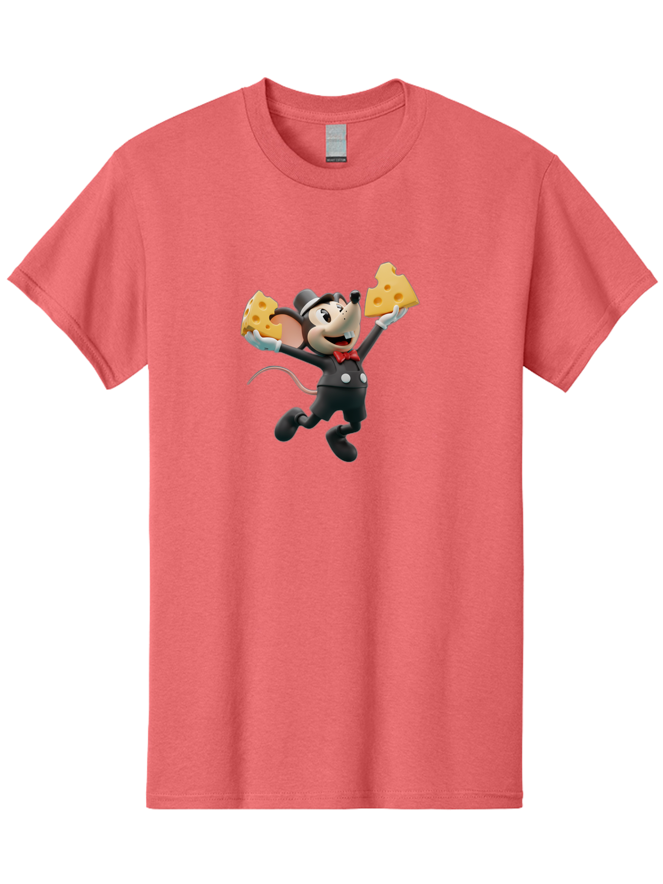 Danger-Mouse Men'S Graphic Tee, 100% Cotton, Comfortable Casual Summer Wear, Machine Washable, Danger Mouse Holding Cheese, Cartoon Character, Comedy, Funny Animation, Cheese Lover, Secret Agent Mouse Bae433 10
