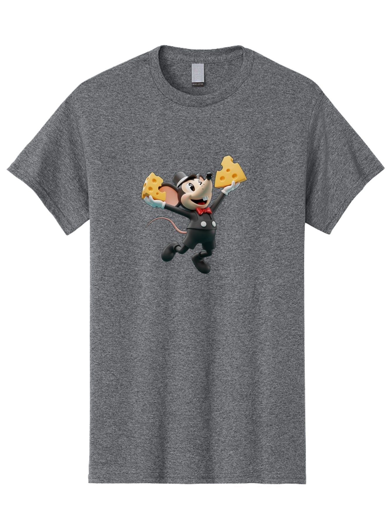 Danger-Mouse Men'S Graphic Tee, 100% Cotton, Comfortable Casual Summer Wear, Machine Washable, Danger Mouse Holding Cheese, Cartoon Character, Comedy, Funny Animation, Cheese Lover, Secret Agent Mouse Bae433 15