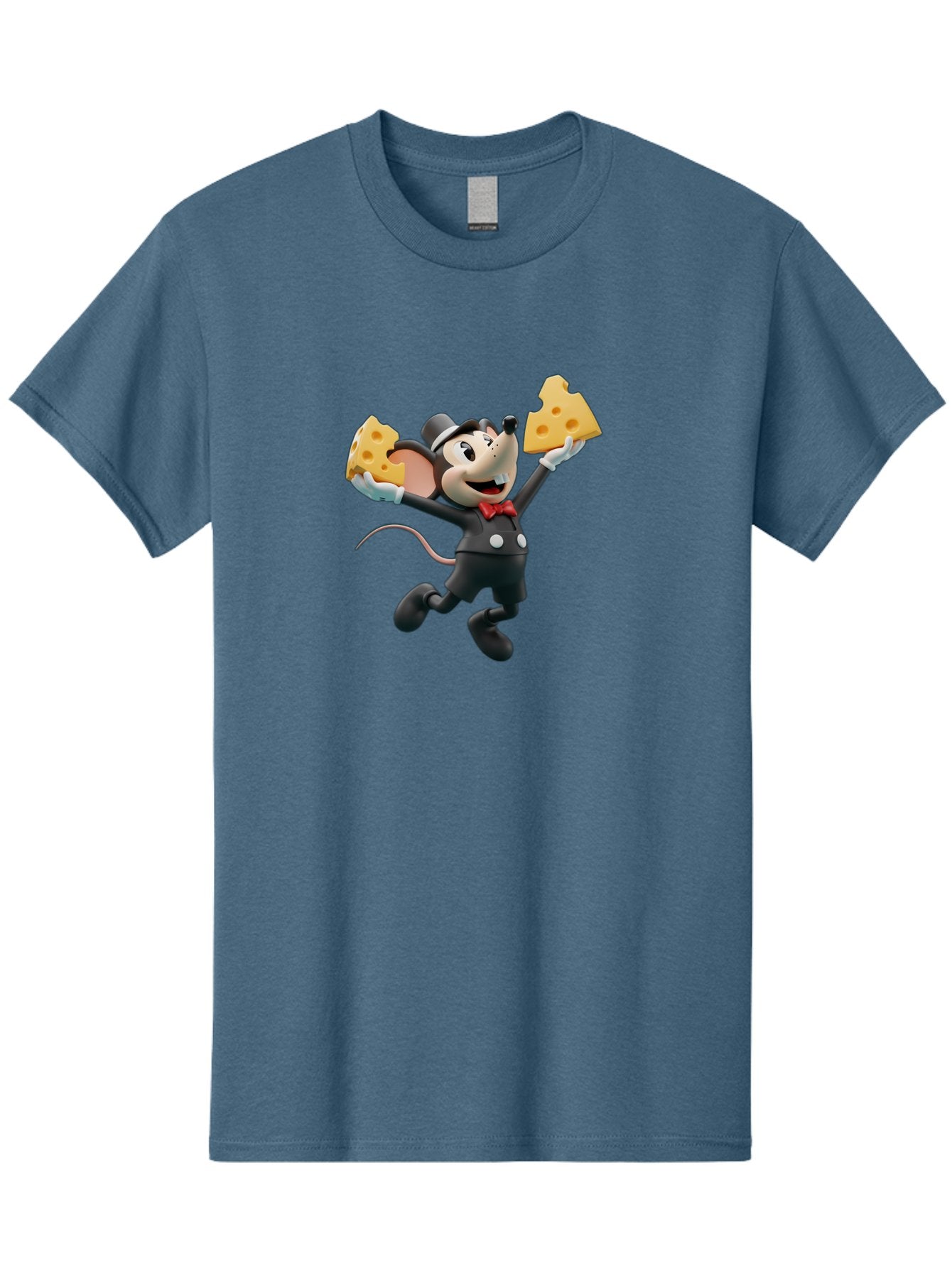 Danger-Mouse Men'S Graphic Tee, 100% Cotton, Comfortable Casual Summer Wear, Machine Washable, Danger Mouse Holding Cheese, Cartoon Character, Comedy, Funny Animation, Cheese Lover, Secret Agent Mouse Bae433 10