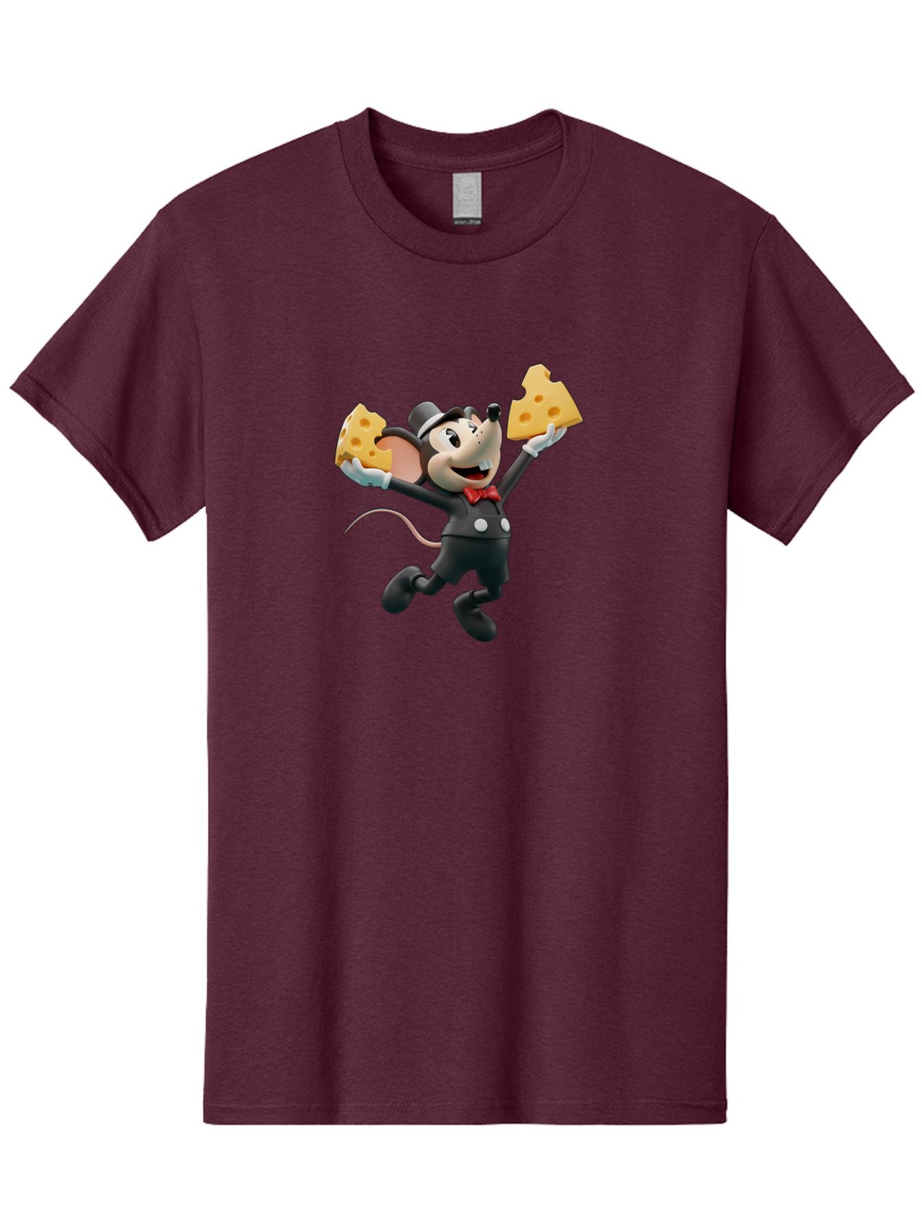 Danger-Mouse Men'S Graphic Tee, 100% Cotton, Comfortable Casual Summer Wear, Machine Washable, Danger Mouse Holding Cheese, Cartoon Character, Comedy, Funny Animation, Cheese Lover, Secret Agent Mouse Bae433 9