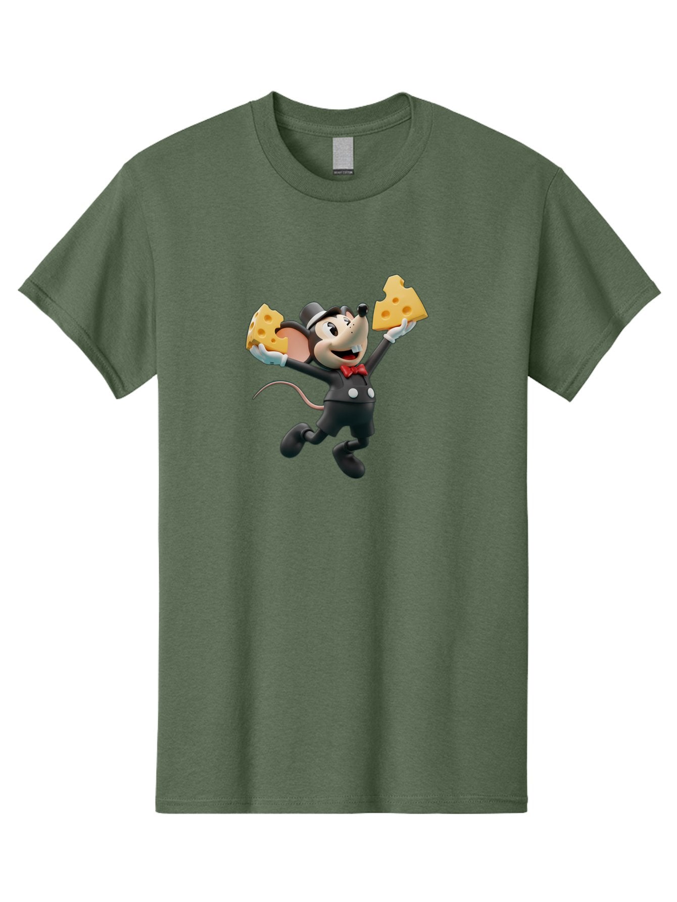 Danger-Mouse Men'S Graphic Tee, 100% Cotton, Comfortable Casual Summer Wear, Machine Washable, Danger Mouse Holding Cheese, Cartoon Character, Comedy, Funny Animation, Cheese Lover, Secret Agent Mouse Bae433 7
