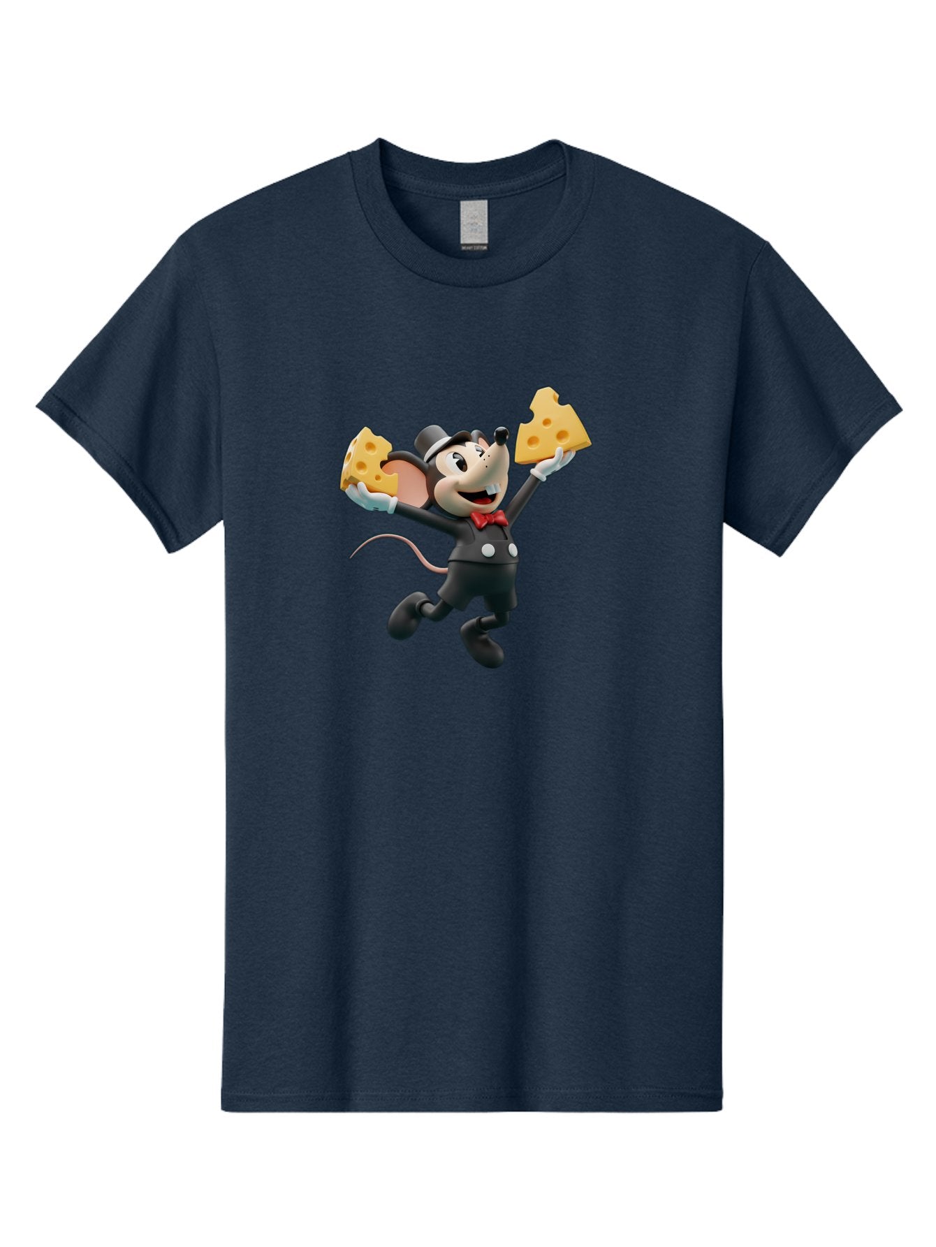Danger-Mouse Men'S Graphic Tee, 100% Cotton, Comfortable Casual Summer Wear, Machine Washable, Danger Mouse Holding Cheese, Cartoon Character, Comedy, Funny Animation, Cheese Lover, Secret Agent Mouse Bae433 8