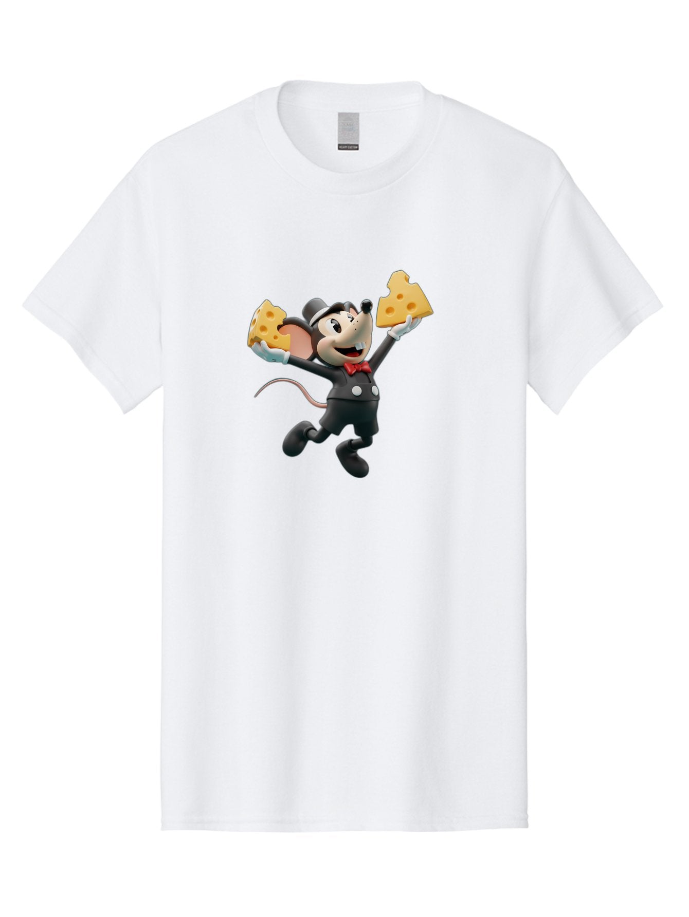 Danger-Mouse Men'S Graphic Tee, 100% Cotton, Comfortable Casual Summer Wear, Machine Washable, Danger Mouse Holding Cheese, Cartoon Character, Comedy, Funny Animation, Cheese Lover, Secret Agent Mouse Bae433 11