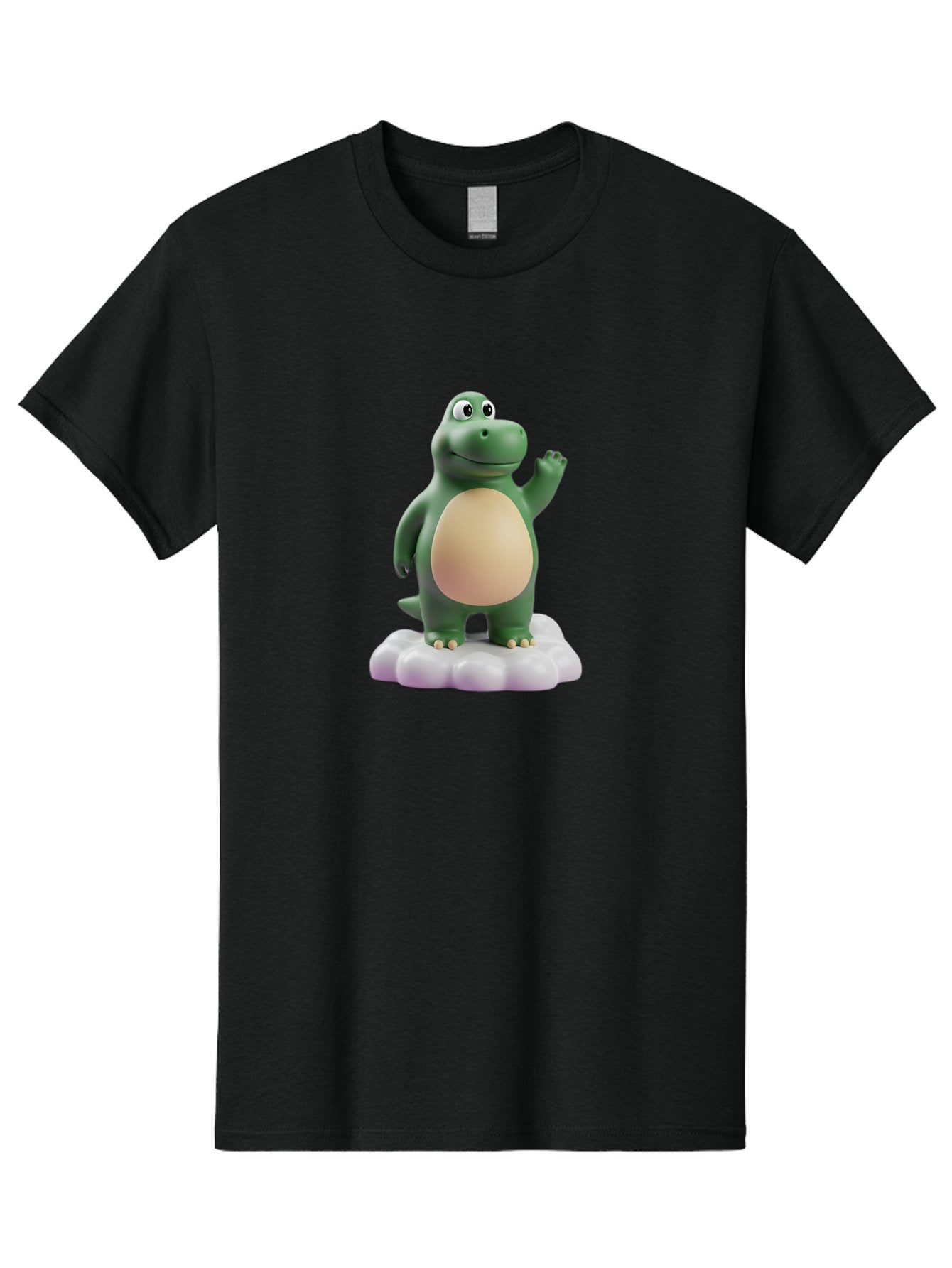 Dino-Mite Men'S Graphic Tee, 100% Cotton, Comfortable Casual Summer Wear, Machine Washable, Cartoon Dinosaur, Figurine, Green Dinosaur, Smiling Dinosaur, Waving Dinosaur, Dinosaur Toy, Dinosaur Character, Cute Dinosaur, Friendly Dinosaur, Bae436 9