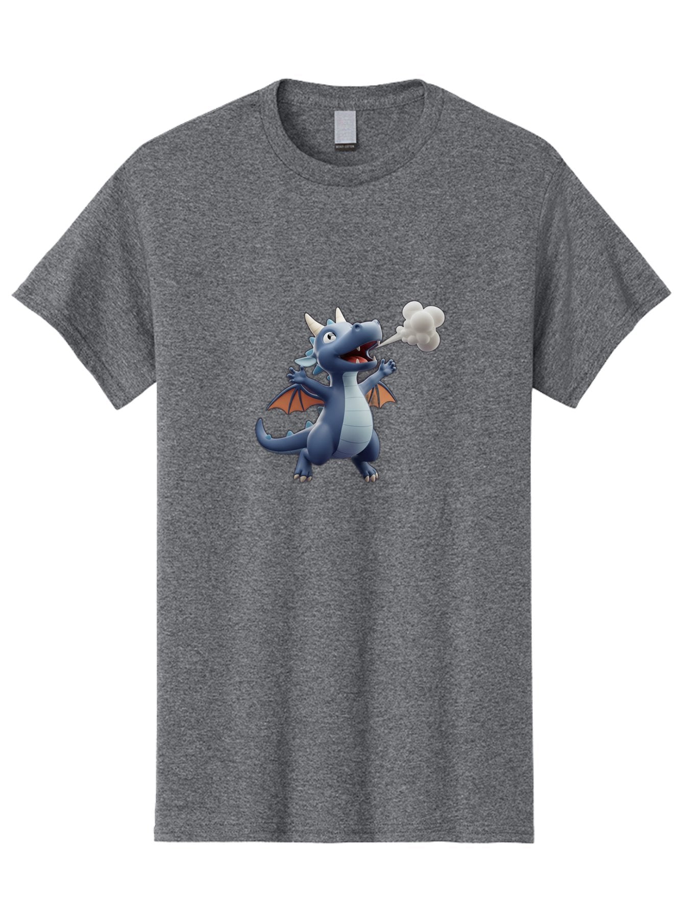 Dragon-Smoking Men'S Graphic Tee, 100% Cotton, Comfortable Casual Summer Wear, Machine Washable, Cartoon Dragon, Mythical Creature, Fantasy Character, Smoking, Adorable, Cute, Playful, Child-Friendly Graphics, Digital Art, Animated Dragon, Bae440 14