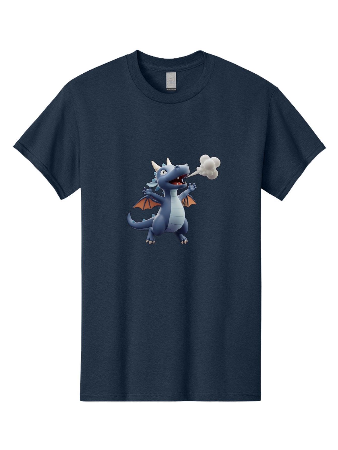 Dragon-Smoking Men'S Graphic Tee, 100% Cotton, Comfortable Casual Summer Wear, Machine Washable, Cartoon Dragon, Mythical Creature, Fantasy Character, Smoking, Adorable, Cute, Playful, Child-Friendly Graphics, Digital Art, Animated Dragon, Bae440 4