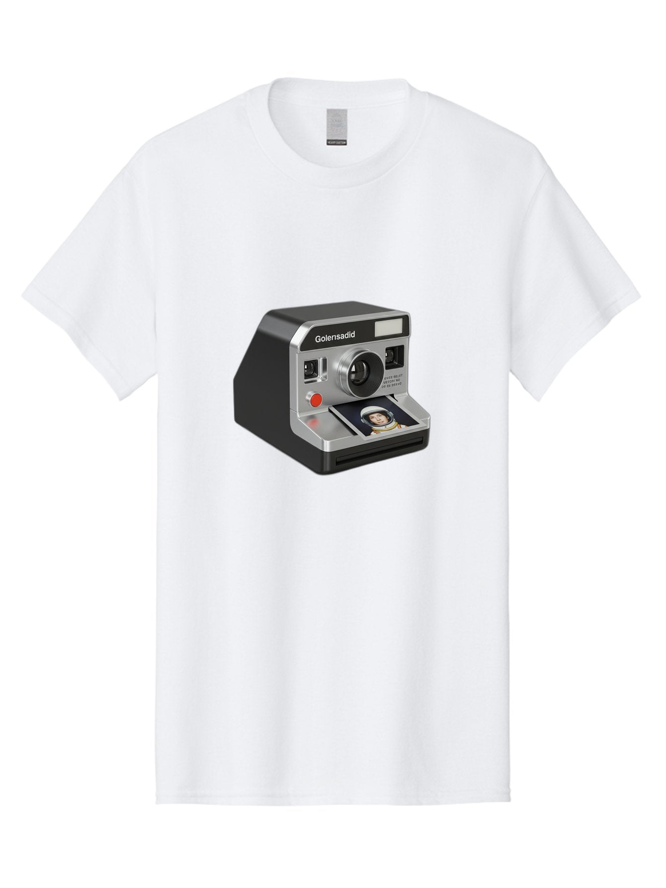 Golensadid-Camera Men'S Graphic Tee, 100% Cotton, Comfortable Casual Summer Wear, Machine Washable, Golensadid Instant Camera, Retro Photography, Polaroid Style, Instant Print, Silver Camera Body, Developing Photo, Nostalgic Technology, Bae462 12