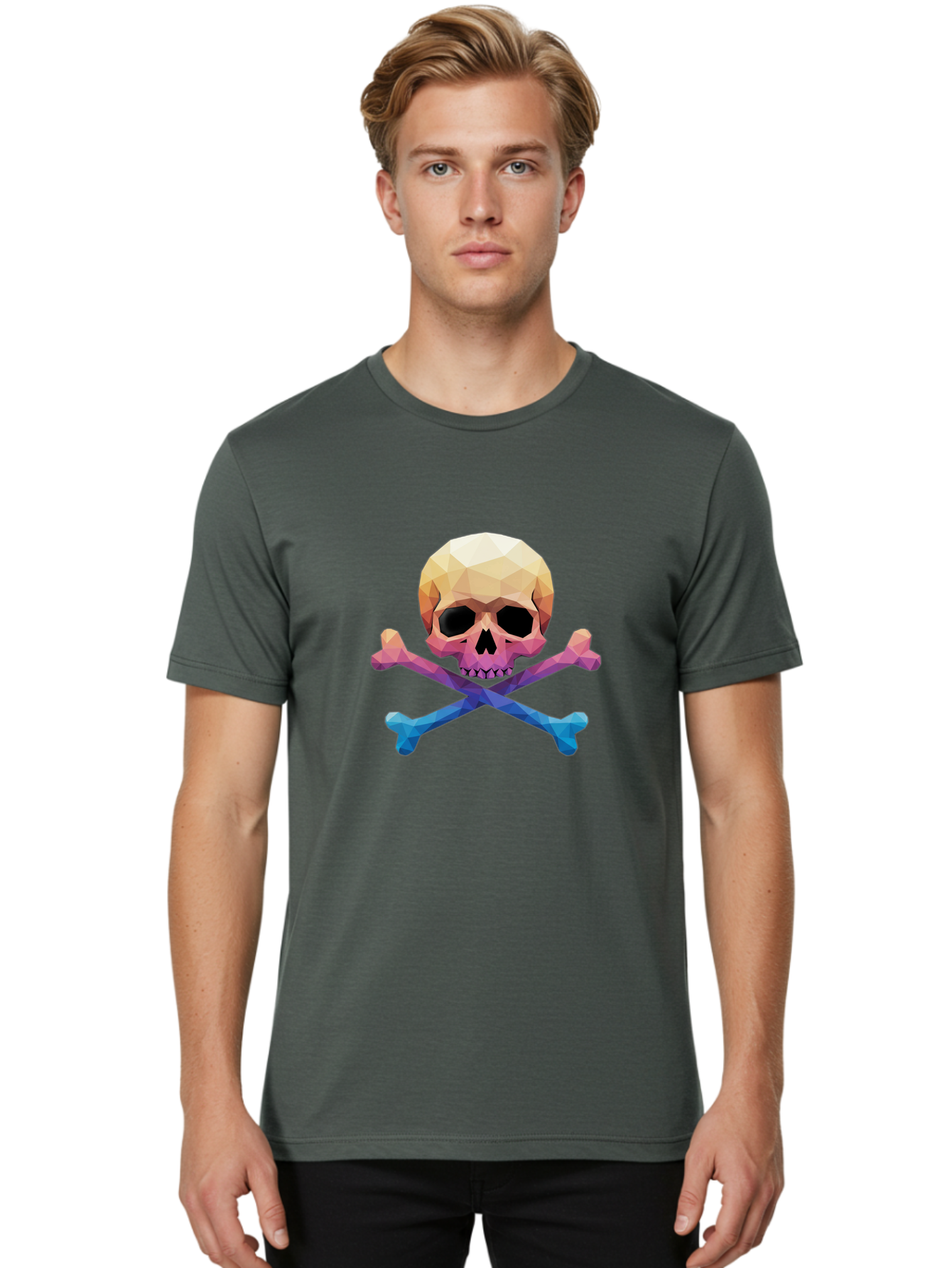 Jolly-Roger-Skull-1 Men'S Graphic Tee, 100% Cotton, Comfortable Casual Summer Wear, Machine Washable, Skull, Crossbones, Pirate Symbol, Danger Sign, Warning Sign, Pirate Flag, Skull And Crossbones, Pirate Emblem, Danger Alert, Toxic Symbol, Bae473 25