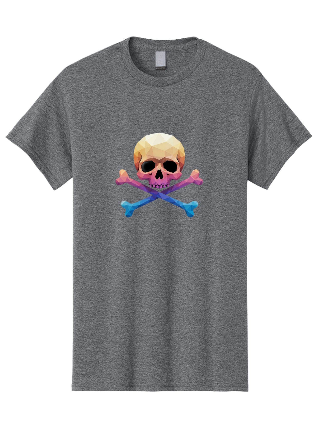 Jolly-Roger-Skull-1 Men'S Graphic Tee, 100% Cotton, Comfortable Casual Summer Wear, Machine Washable, Skull, Crossbones, Pirate Symbol, Danger Sign, Warning Sign, Pirate Flag, Skull And Crossbones, Pirate Emblem, Danger Alert, Toxic Symbol, Bae473 3