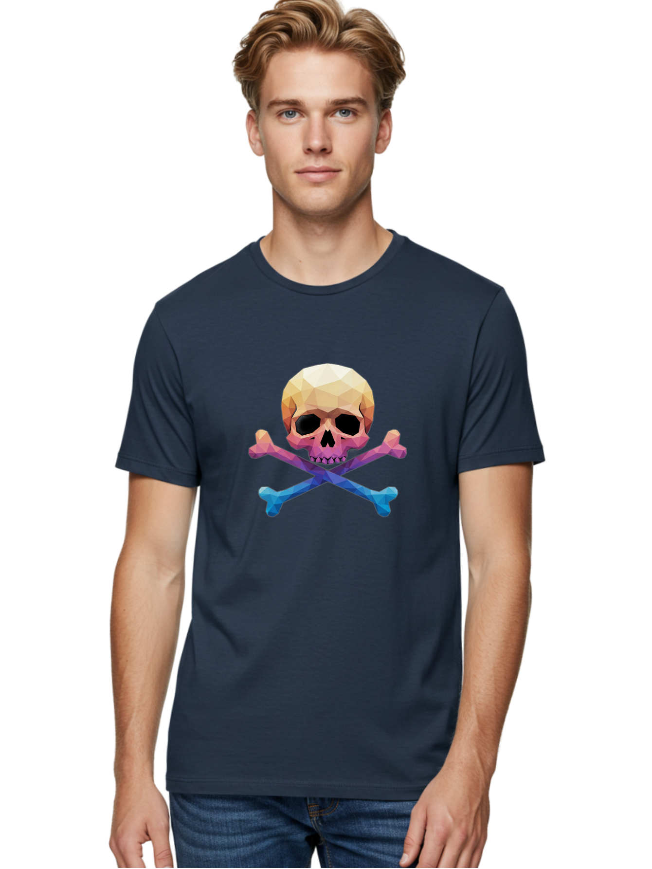 Jolly-Roger-Skull-1 Men'S Graphic Tee, 100% Cotton, Comfortable Casual Summer Wear, Machine Washable, Skull, Crossbones, Pirate Symbol, Danger Sign, Warning Sign, Pirate Flag, Skull And Crossbones, Pirate Emblem, Danger Alert, Toxic Symbol, Bae473 30
