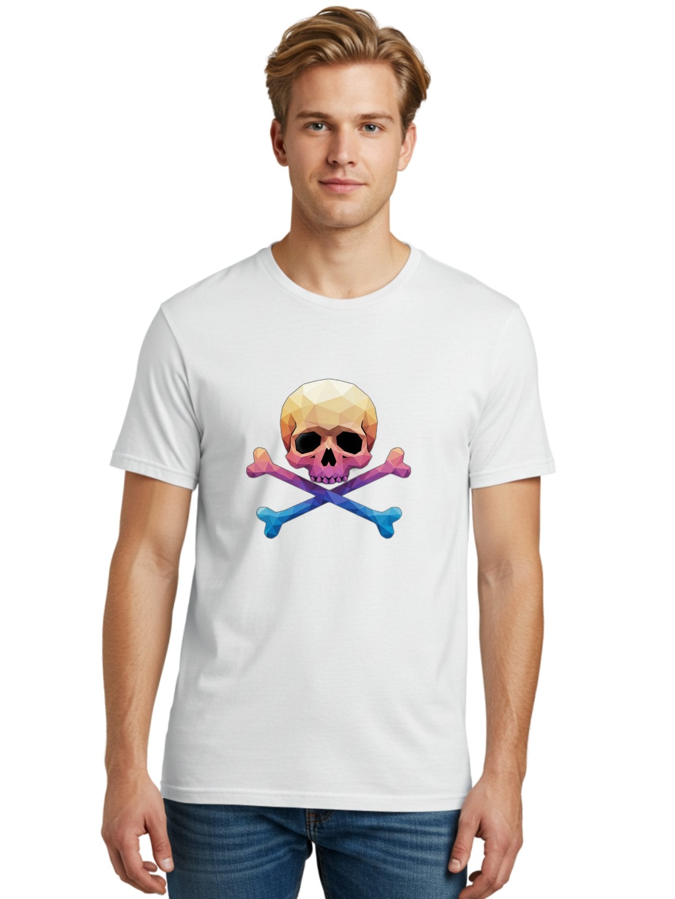 Jolly-Roger-Skull-1 Men'S Graphic Tee, 100% Cotton, Comfortable Casual Summer Wear, Machine Washable, Skull, Crossbones, Pirate Symbol, Danger Sign, Warning Sign, Pirate Flag, Skull And Crossbones, Pirate Emblem, Danger Alert, Toxic Symbol, Bae473 30