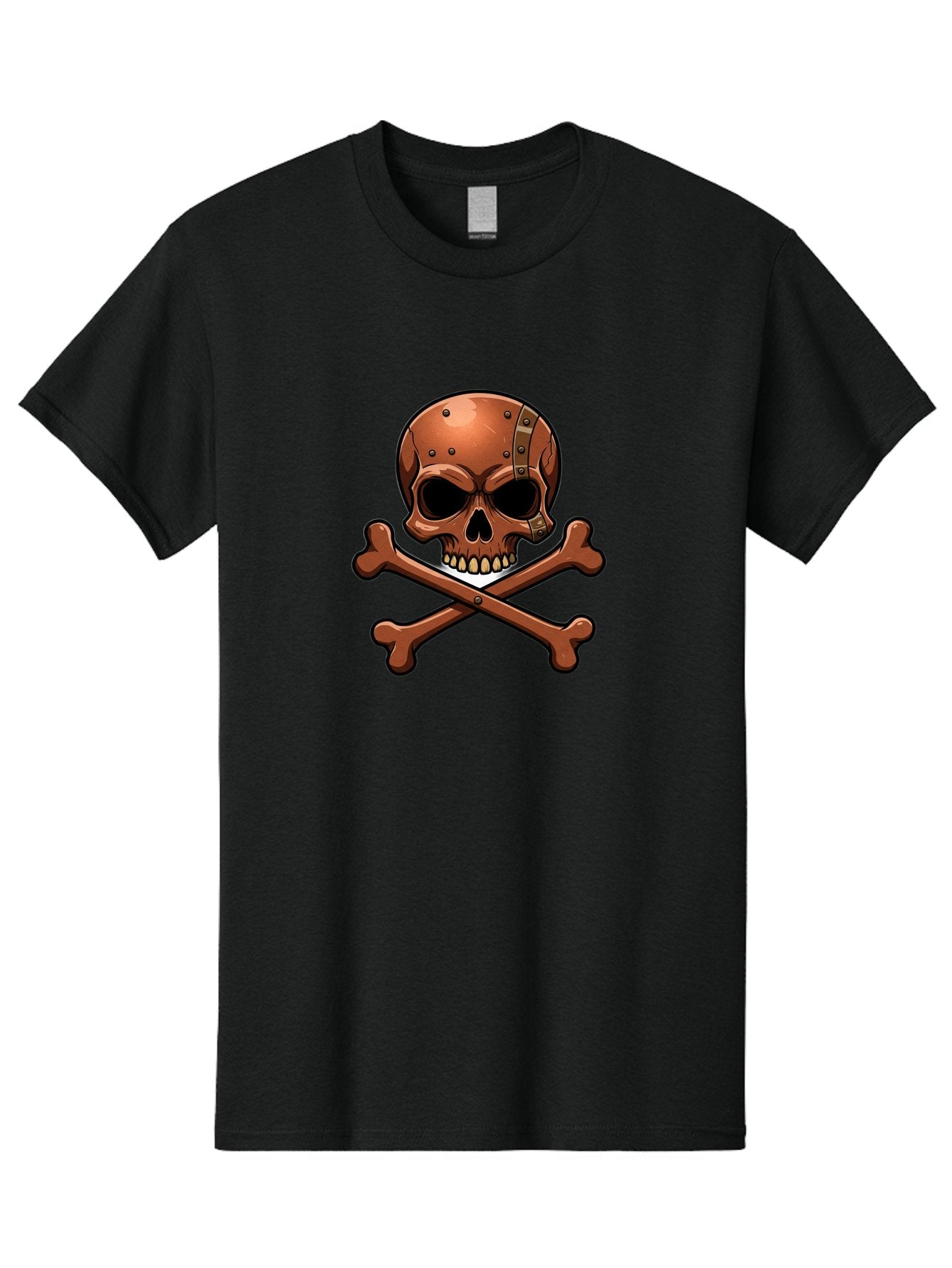 Jolly-Roger-Skull-And-Bones Men'S Graphic Tee, 100% Cotton, Comfortable Casual Summer Wear, Machine Washable, Skull And Crossbones, Pirate Symbol, Jolly Roger, Danger Sign, Warning Symbol, Pirate Flag, Crossbones Symbol, Skull Icon Bae474 5