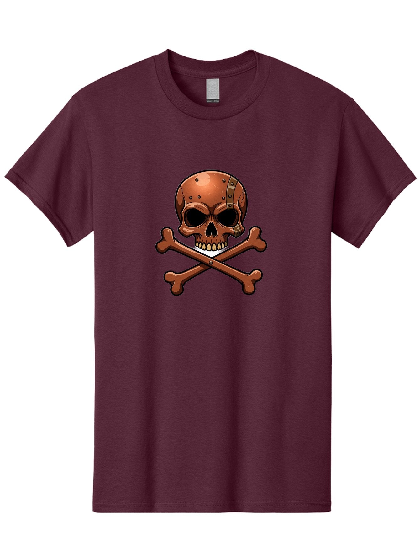 Jolly-Roger-Skull-And-Bones Men'S Graphic Tee, 100% Cotton, Comfortable Casual Summer Wear, Machine Washable, Skull And Crossbones, Pirate Symbol, Jolly Roger, Danger Sign, Warning Symbol, Pirate Flag, Crossbones Symbol, Skull Icon Bae474