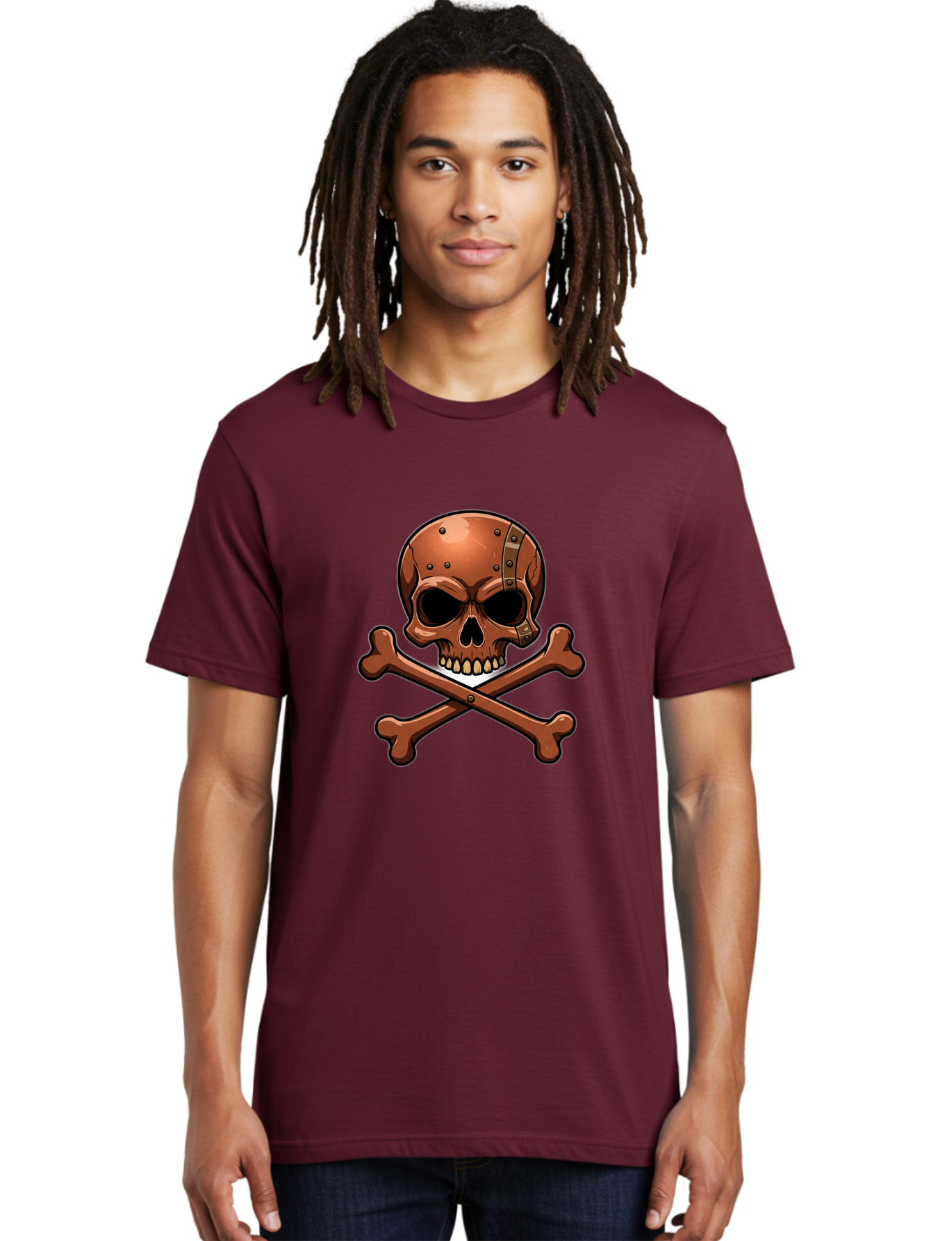 Jolly-Roger-Skull-And-Bones Men'S Graphic Tee, 100% Cotton, Comfortable Casual Summer Wear, Machine Washable, Skull And Crossbones, Pirate Symbol, Jolly Roger, Danger Sign, Warning Symbol, Pirate Flag, Crossbones Symbol, Skull Icon Bae474 26