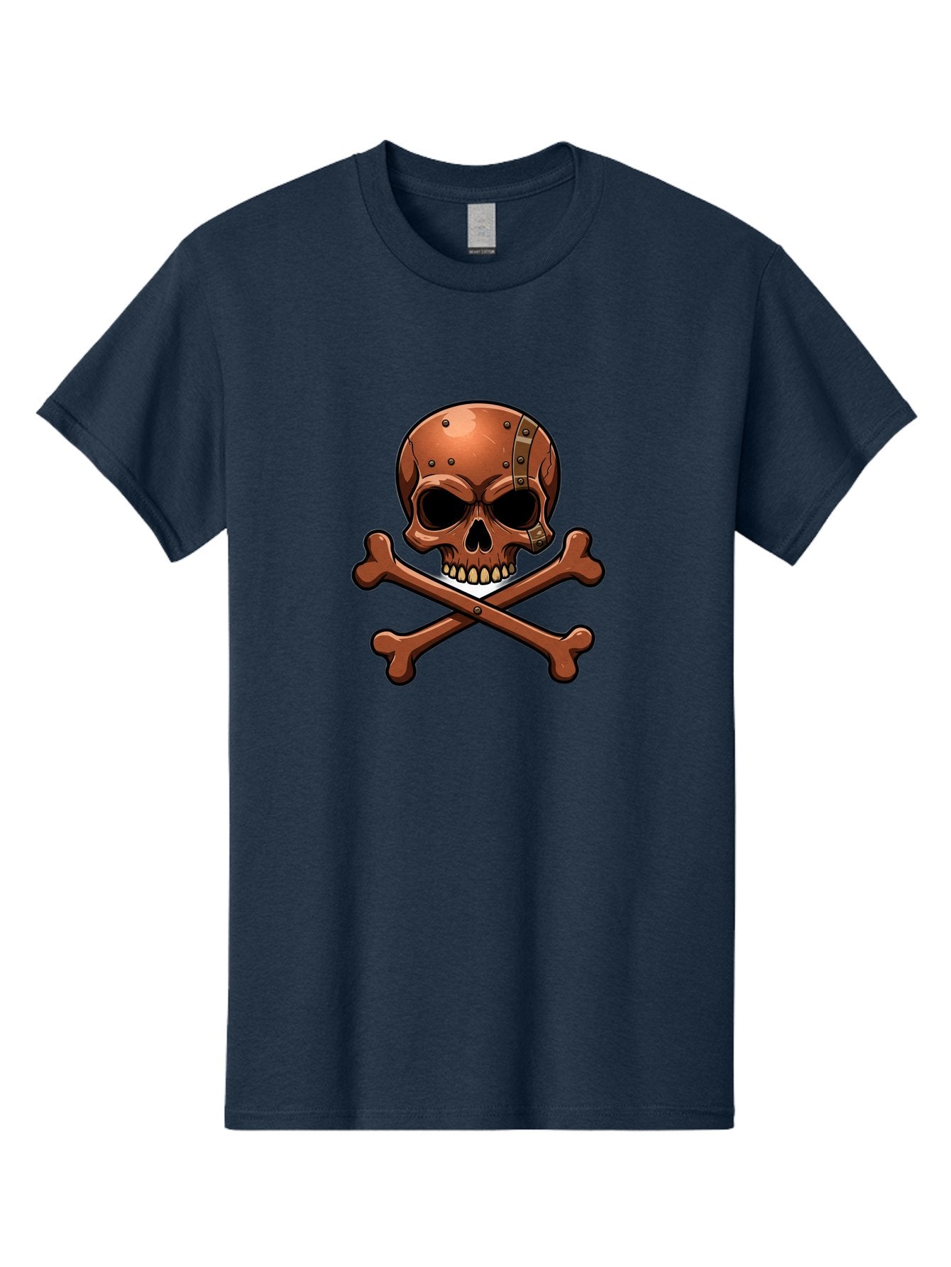 Jolly-Roger-Skull-And-Bones Men'S Graphic Tee, 100% Cotton, Comfortable Casual Summer Wear, Machine Washable, Skull And Crossbones, Pirate Symbol, Jolly Roger, Danger Sign, Warning Symbol, Pirate Flag, Crossbones Symbol, Skull Icon Bae474 4