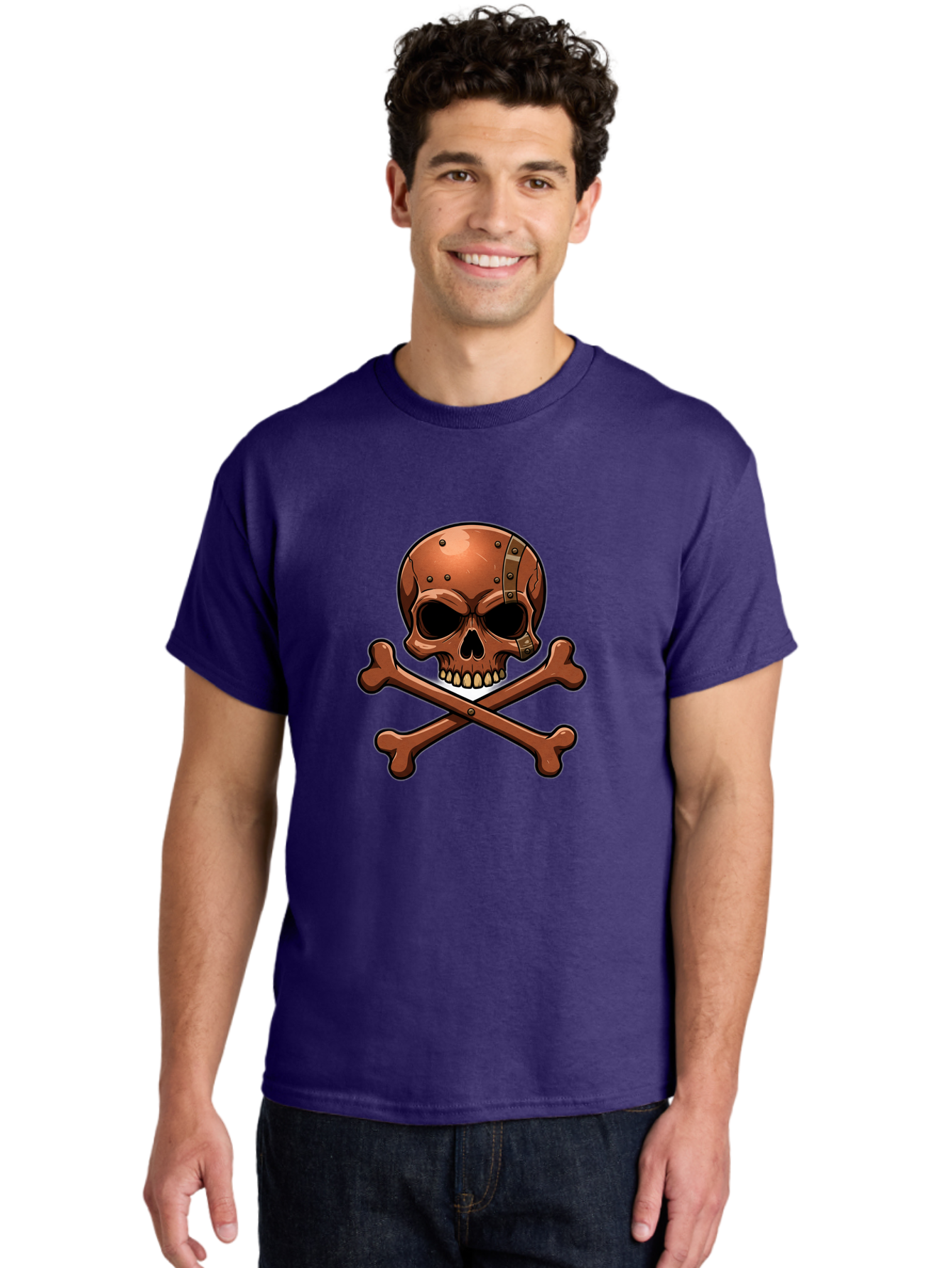 Jolly-Roger-Skull-And-Bones Men'S Graphic Tee, 100% Cotton, Comfortable Casual Summer Wear, Machine Washable, Skull And Crossbones, Pirate Symbol, Jolly Roger, Danger Sign, Warning Symbol, Pirate Flag, Crossbones Symbol, Skull Icon Bae474 19