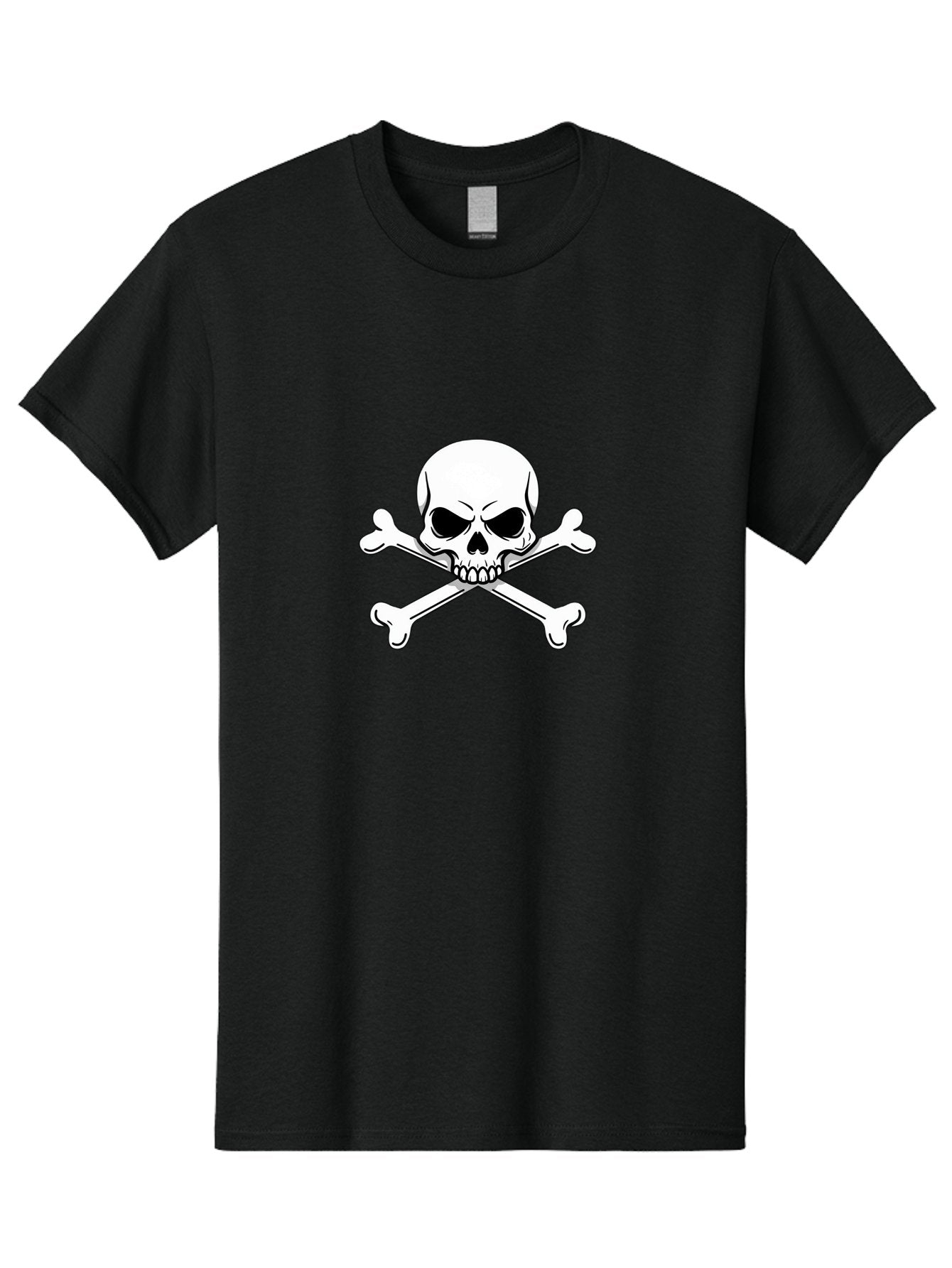 Jolly-Roger-Skull-And-Crossbones Men'S Graphic Tee, 100% Cotton, Comfortable Casual Summer Wear, Machine Washable, Skull And Crossbones, Pirate Symbol, Danger Warning, Jolly Roger Flag, Pirate Flag, Skull Illustration, Pirate Emblem, Bae475 5