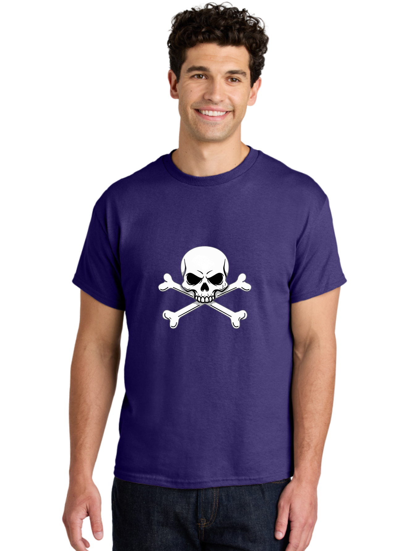 Jolly-Roger-Skull-And-Crossbones Men'S Graphic Tee, 100% Cotton, Comfortable Casual Summer Wear, Machine Washable, Skull And Crossbones, Pirate Symbol, Danger Warning, Jolly Roger Flag, Pirate Flag, Skull Illustration, Pirate Emblem, Bae475 19