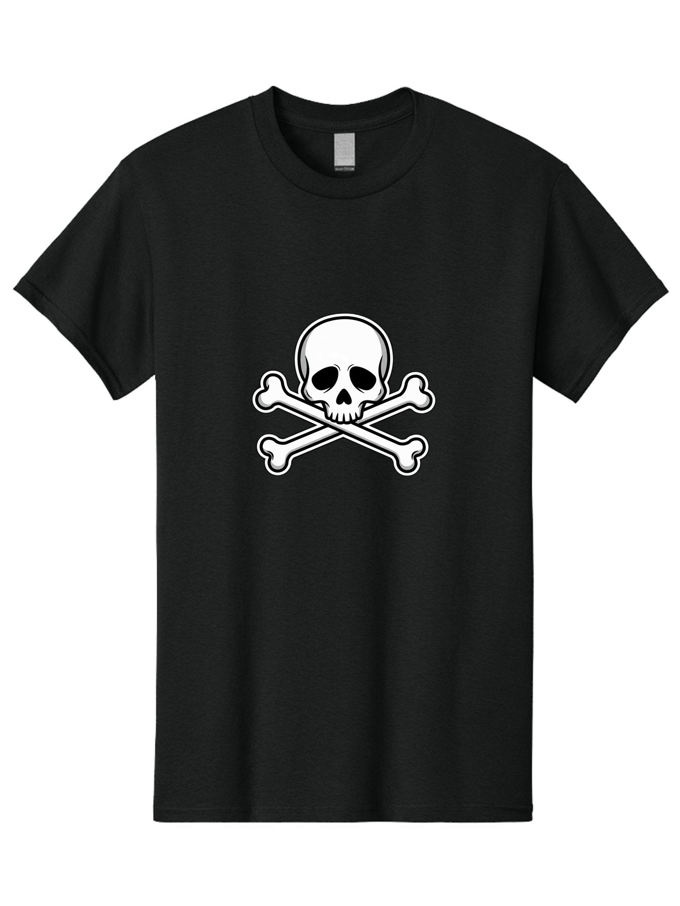 Jolly-Roger-Skull Men'S Graphic Tee, 100% Cotton, Comfortable Casual Summer Wear, Machine Washable, Skull And Crossbones, Pirate Symbol, Danger Sign, Warning Sign, Pirate Flag, Danger Alert, Caution Symbol Bae476 9