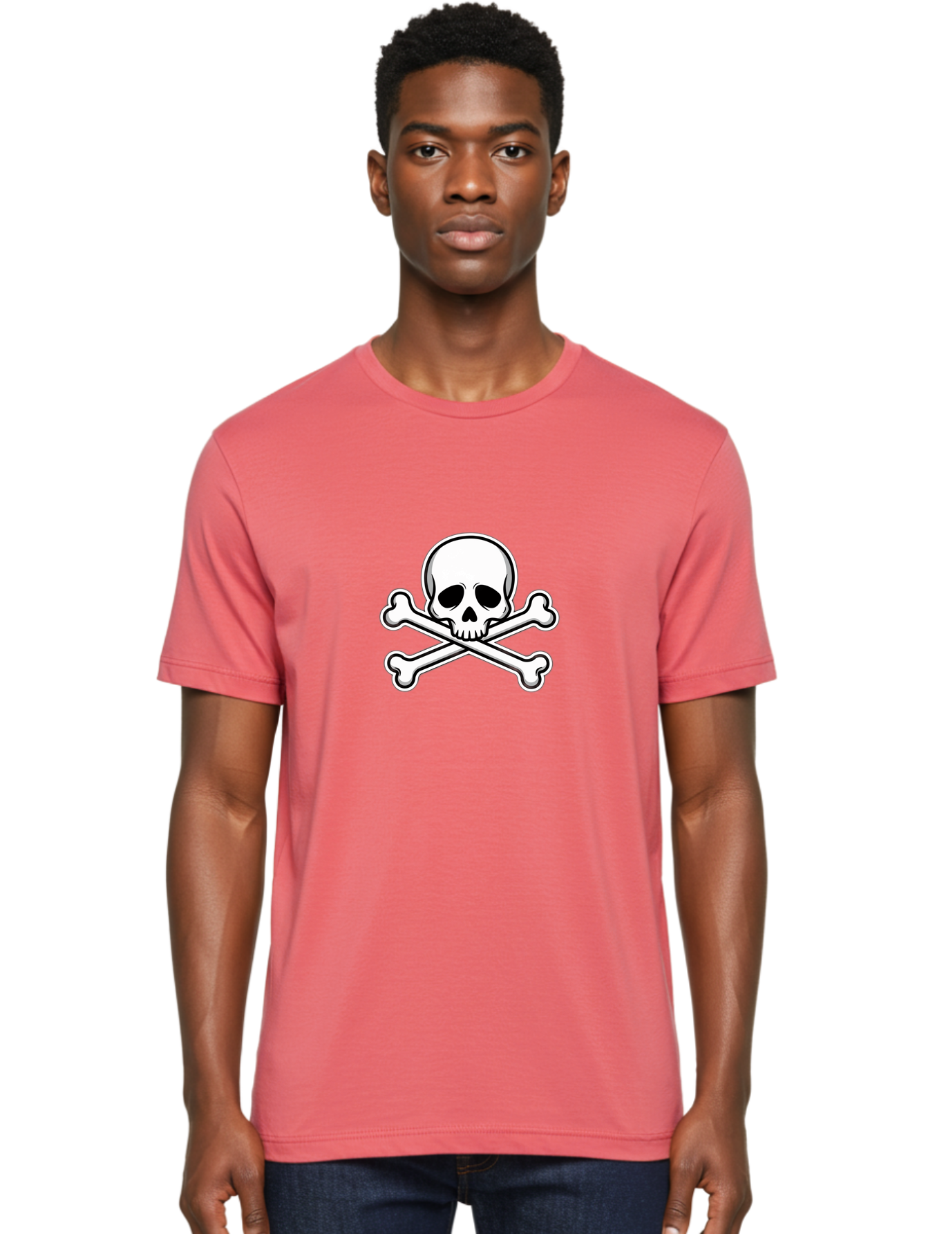 Jolly-Roger-Skull Men'S Graphic Tee, 100% Cotton, Comfortable Casual Summer Wear, Machine Washable, Skull And Crossbones, Pirate Symbol, Danger Sign, Warning Sign, Pirate Flag, Danger Alert, Caution Symbol Bae476 16