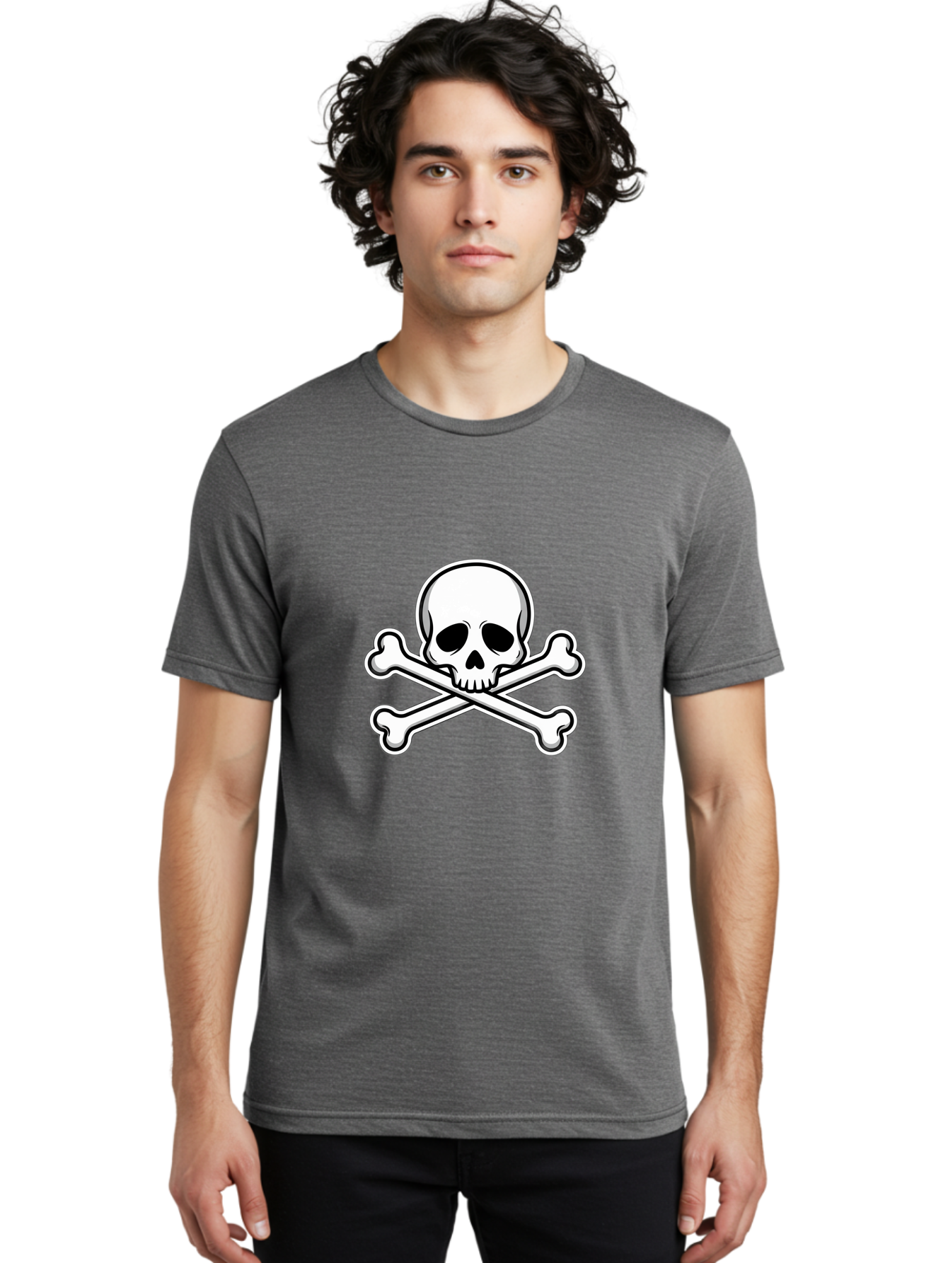 Jolly-Roger-Skull Men'S Graphic Tee, 100% Cotton, Comfortable Casual Summer Wear, Machine Washable, Skull And Crossbones, Pirate Symbol, Danger Sign, Warning Sign, Pirate Flag, Danger Alert, Caution Symbol Bae476 26
