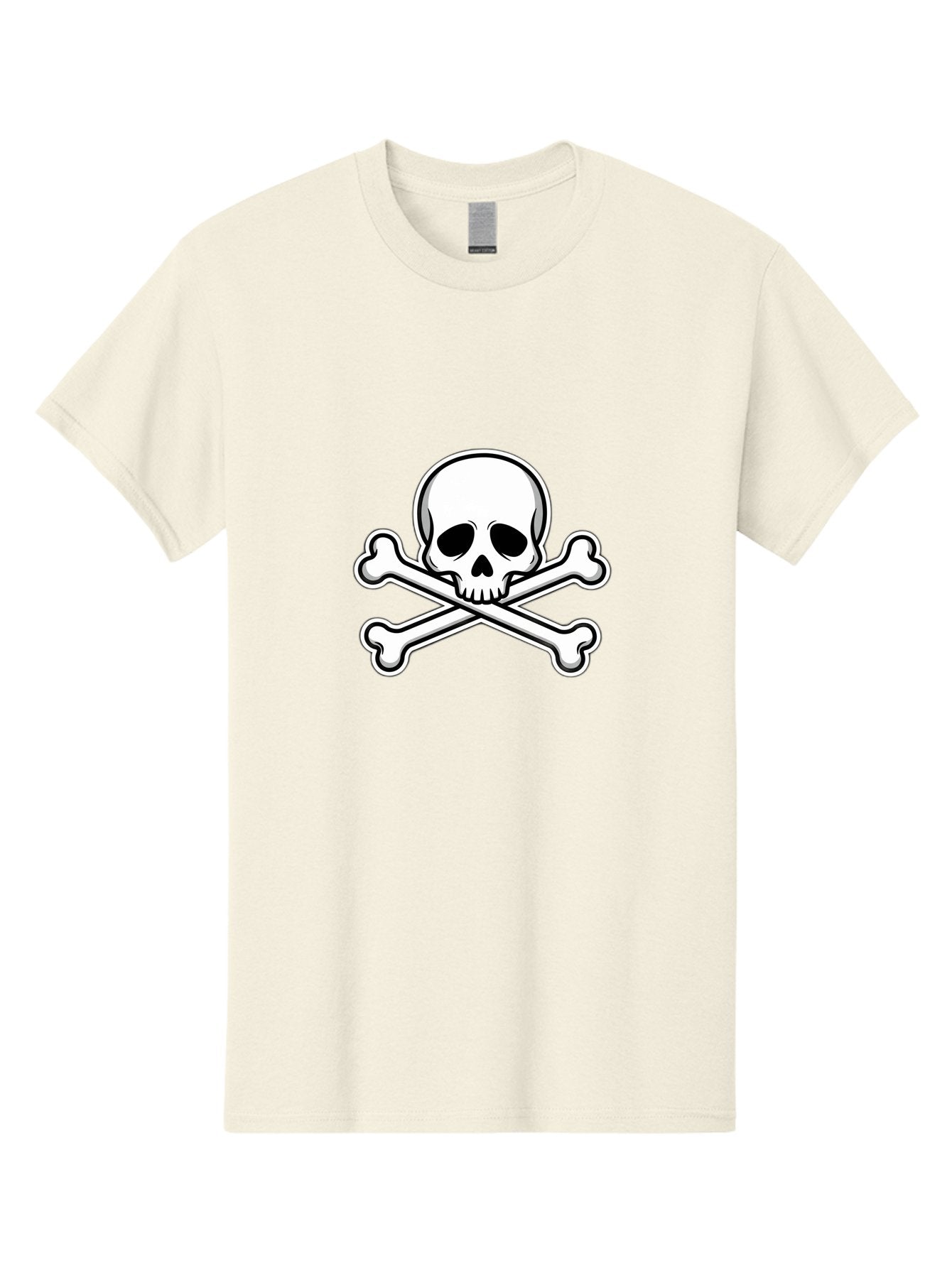 Jolly-Roger-Skull Men'S Graphic Tee, 100% Cotton, Comfortable Casual Summer Wear, Machine Washable, Skull And Crossbones, Pirate Symbol, Danger Sign, Warning Sign, Pirate Flag, Danger Alert, Caution Symbol Bae476 3