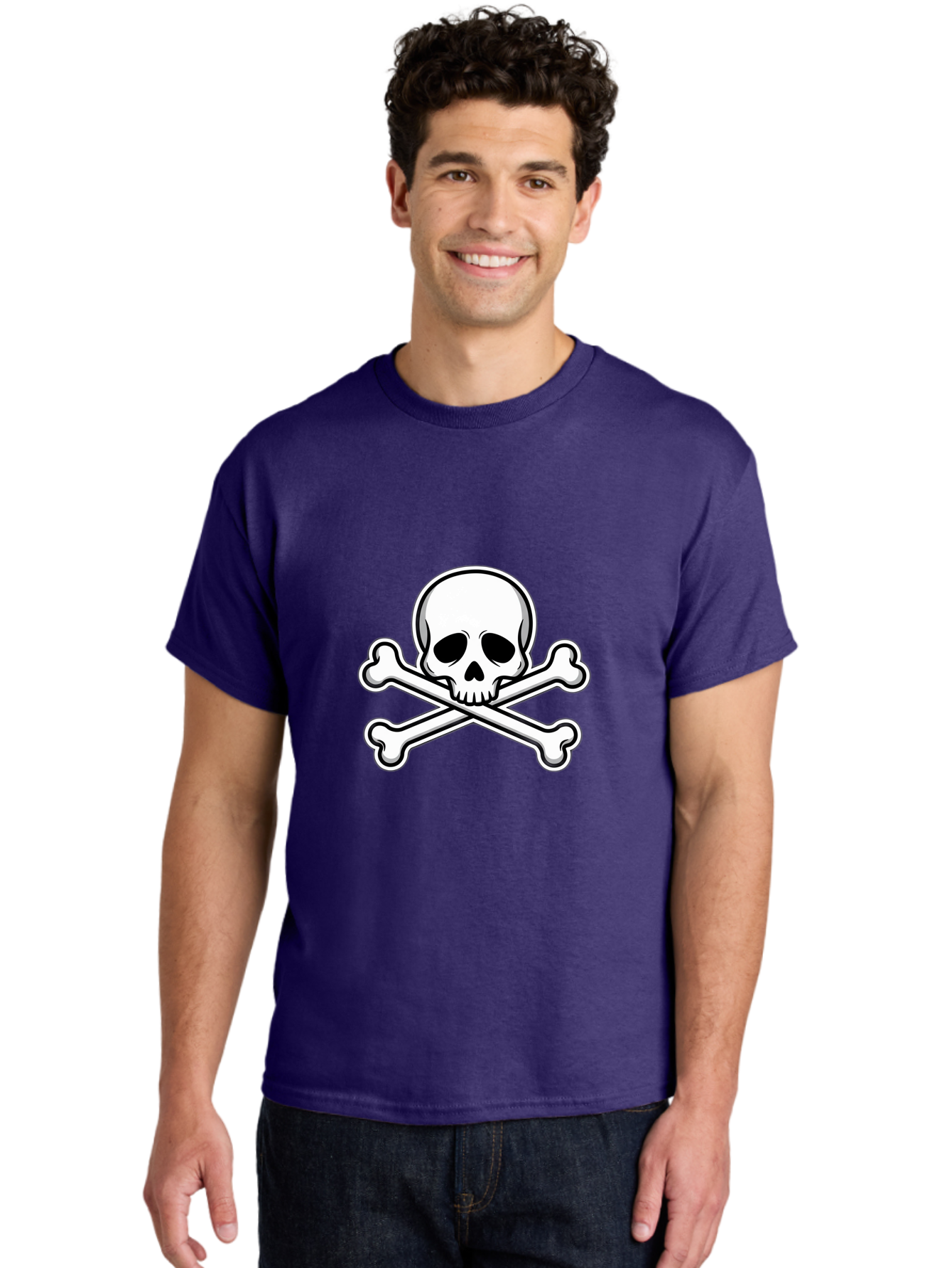 Jolly-Roger-Skull Men'S Graphic Tee, 100% Cotton, Comfortable Casual Summer Wear, Machine Washable, Skull And Crossbones, Pirate Symbol, Danger Sign, Warning Sign, Pirate Flag, Danger Alert, Caution Symbol Bae476 22