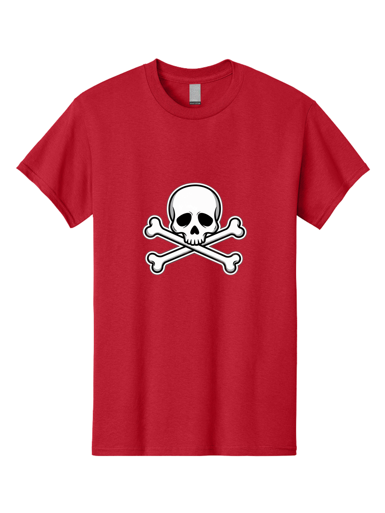 Jolly-Roger-Skull Men'S Graphic Tee, 100% Cotton, Comfortable Casual Summer Wear, Machine Washable, Skull And Crossbones, Pirate Symbol, Danger Sign, Warning Sign, Pirate Flag, Danger Alert, Caution Symbol Bae476 3