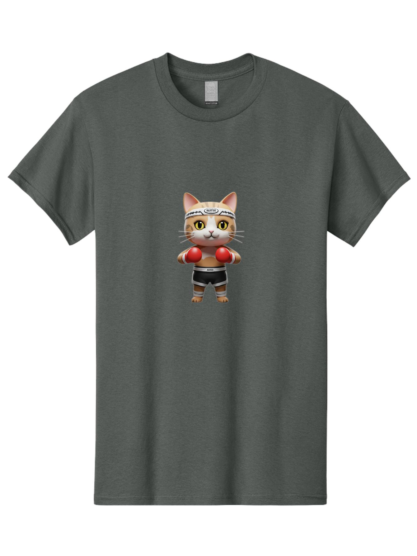 Kitten-Muay-Thai Men'S Graphic Tee, 100% Cotton, Comfortable Casual Summer Wear, Machine Washable, Cartoon Cat, Boxing Gloves, Muay Thai, Kitten Muay, Martial Arts, Fighting Cat, Animal Athlete, Cute Fighter Bae479 15