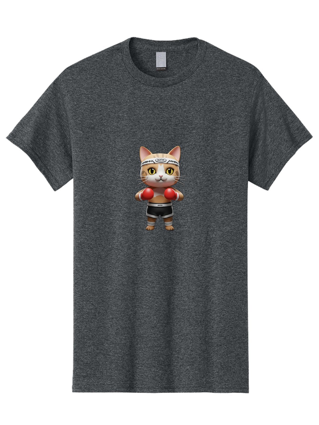 Kitten-Muay-Thai Men'S Graphic Tee, 100% Cotton, Comfortable Casual Summer Wear, Machine Washable, Cartoon Cat, Boxing Gloves, Muay Thai, Kitten Muay, Martial Arts, Fighting Cat, Animal Athlete, Cute Fighter Bae479 5