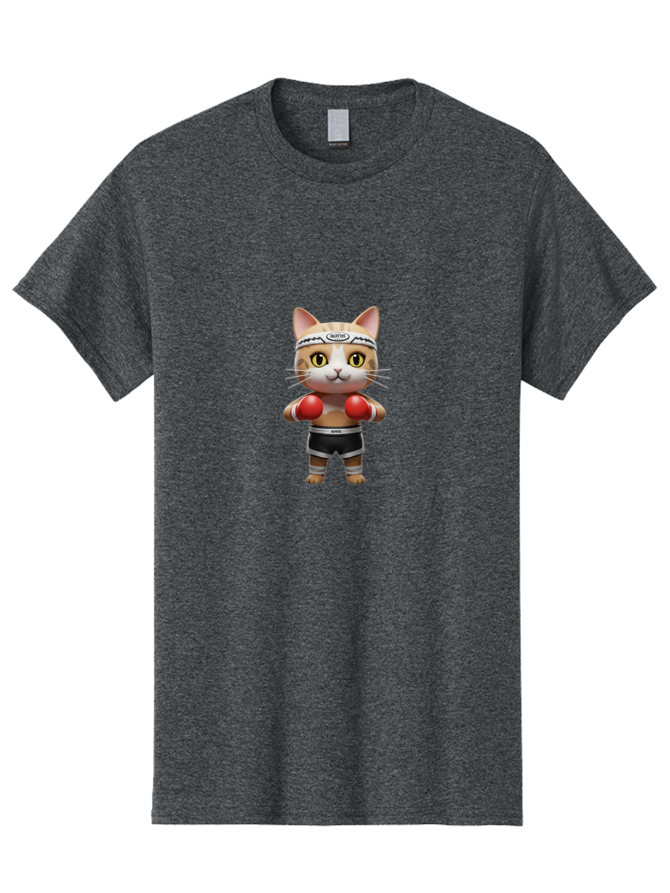 Kitten-Muay-Thai Men'S Graphic Tee, 100% Cotton, Comfortable Casual Summer Wear, Machine Washable, Cartoon Cat, Boxing Gloves, Muay Thai, Kitten Muay, Martial Arts, Fighting Cat, Animal Athlete, Cute Fighter Bae479 8
