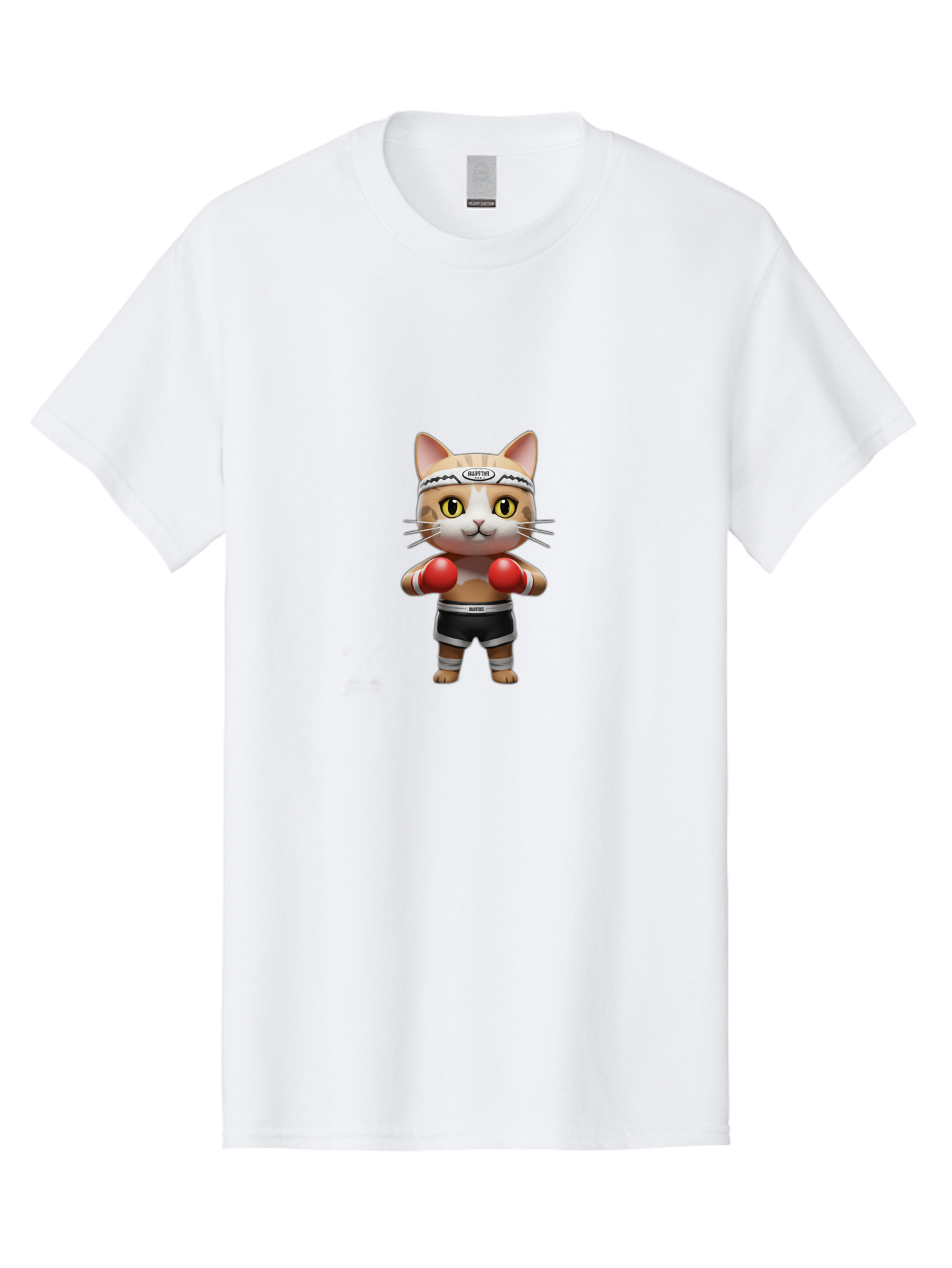 Kitten-Muay-Thai Men'S Graphic Tee, 100% Cotton, Comfortable Casual Summer Wear, Machine Washable, Cartoon Cat, Boxing Gloves, Muay Thai, Kitten Muay, Martial Arts, Fighting Cat, Animal Athlete, Cute Fighter Bae479 11