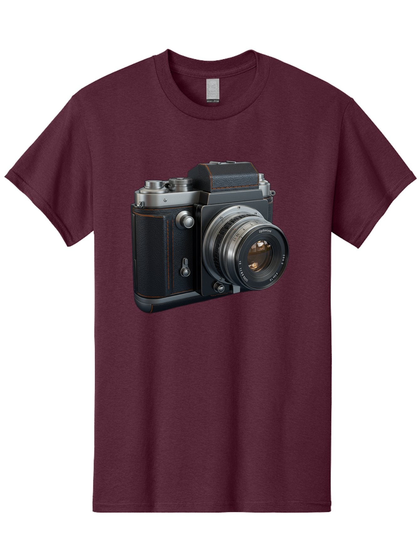 Leica-M6 Men'S Graphic Tee, 100% Cotton, Comfortable Casual Summer Wear, Machine Washable, Vintage Camera, Black Leather, Silver Accents, High-End Photography Equipment, Classic Design, Film Camera, Leica M6, Photography Gear, Retro Style Bae485
