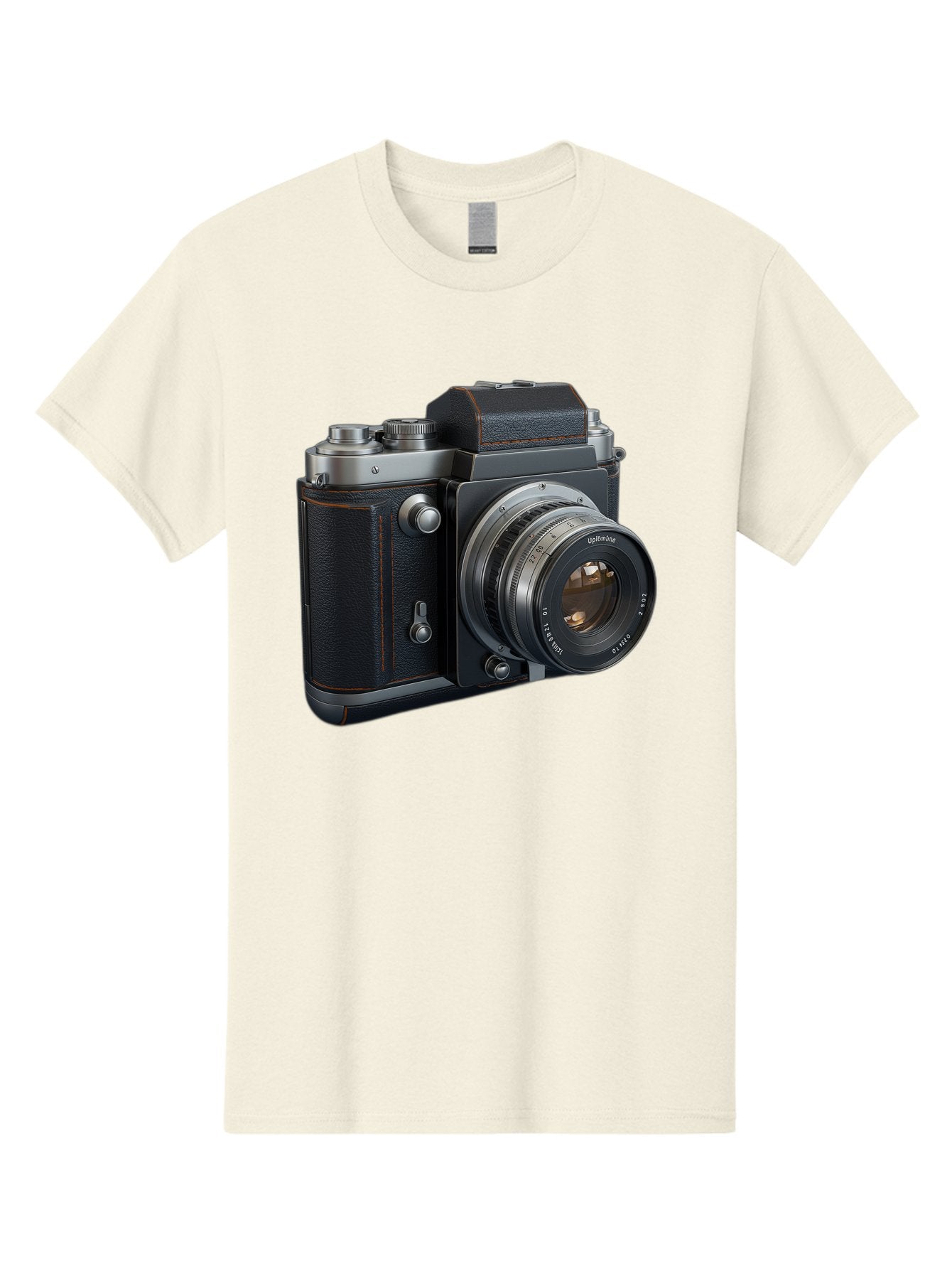 Leica-M6 Men'S Graphic Tee, 100% Cotton, Comfortable Casual Summer Wear, Machine Washable, Vintage Camera, Black Leather, Silver Accents, High-End Photography Equipment, Classic Design, Film Camera, Leica M6, Photography Gear, Retro Style Bae485