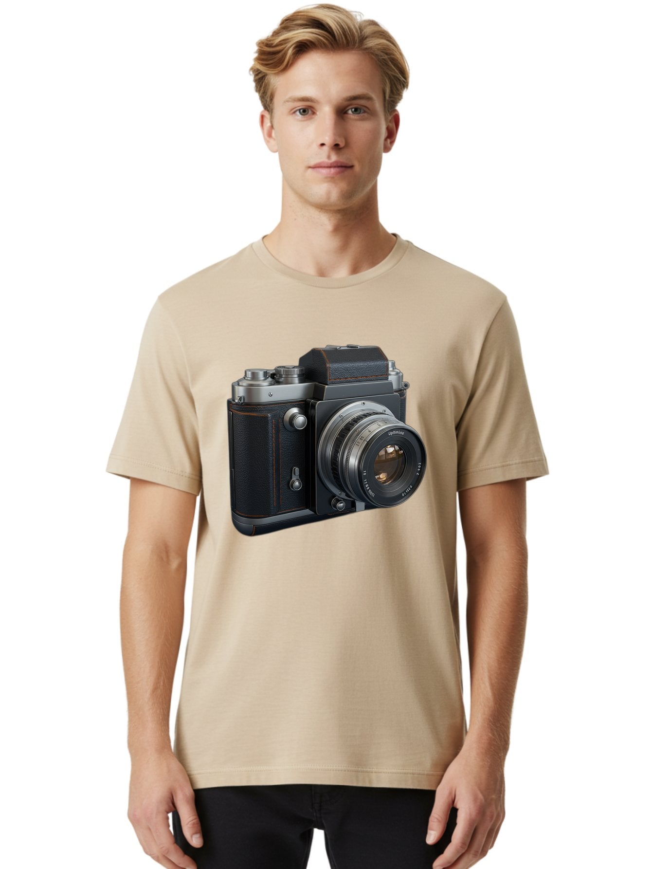 Leica-M6 Men'S Graphic Tee, 100% Cotton, Comfortable Casual Summer Wear, Machine Washable, Vintage Camera, Black Leather, Silver Accents, High-End Photography Equipment, Classic Design, Film Camera, Leica M6, Photography Gear, Retro Style Bae485 18