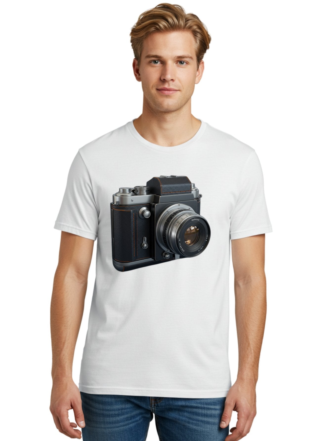 Leica-M6 Men'S Graphic Tee, 100% Cotton, Comfortable Casual Summer Wear, Machine Washable, Vintage Camera, Black Leather, Silver Accents, High-End Photography Equipment, Classic Design, Film Camera, Leica M6, Photography Gear, Retro Style Bae485 16