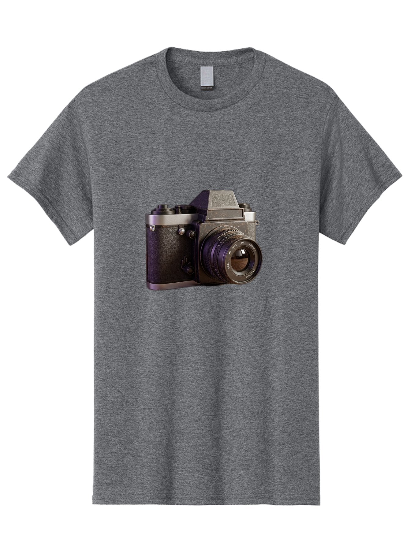 Mamiya-Camera Men'S Graphic Tee, 100% Cotton, Comfortable Casual Summer Wear, Machine Washable, Classic Camera, Vintage Photography, Retro Style, Film Camera, Mc Jupiter 37A, Manual Lens, 135Mm F3.5, Photography Equipment, Camera Lens Bae488 5