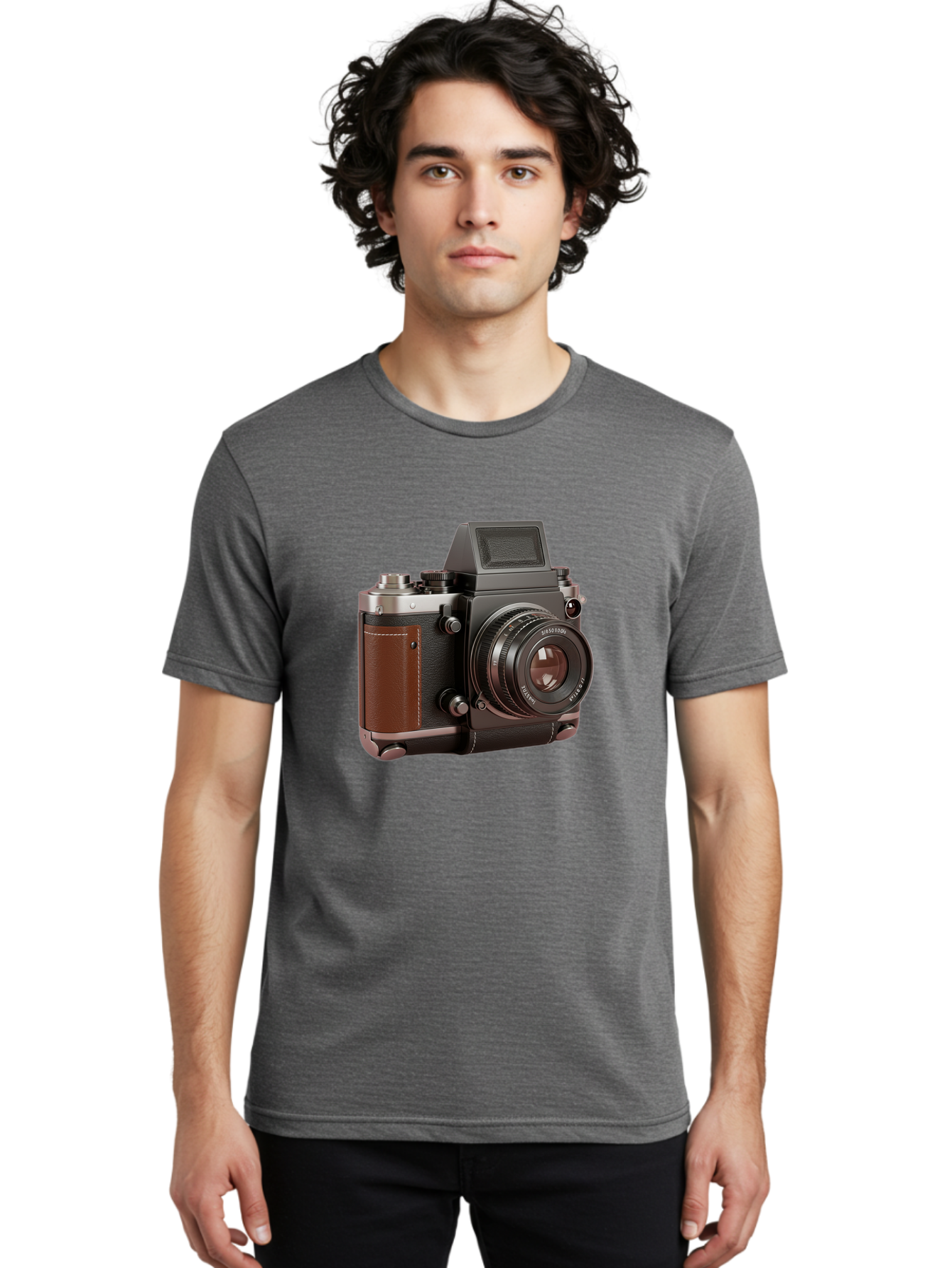 Mamiya-Sekor-50Mm-F-1-7-Lens-On-Camera-Body Men'S Graphic Tee, 100% Cotton, Comfortable Casual Summer Wear, Machine Washable, Hasselblad 500C Camera, Medium Format Camera, Hasselblad Lens, Photography Equipment, Vintage Camera, Classic Design, Bae489 26
