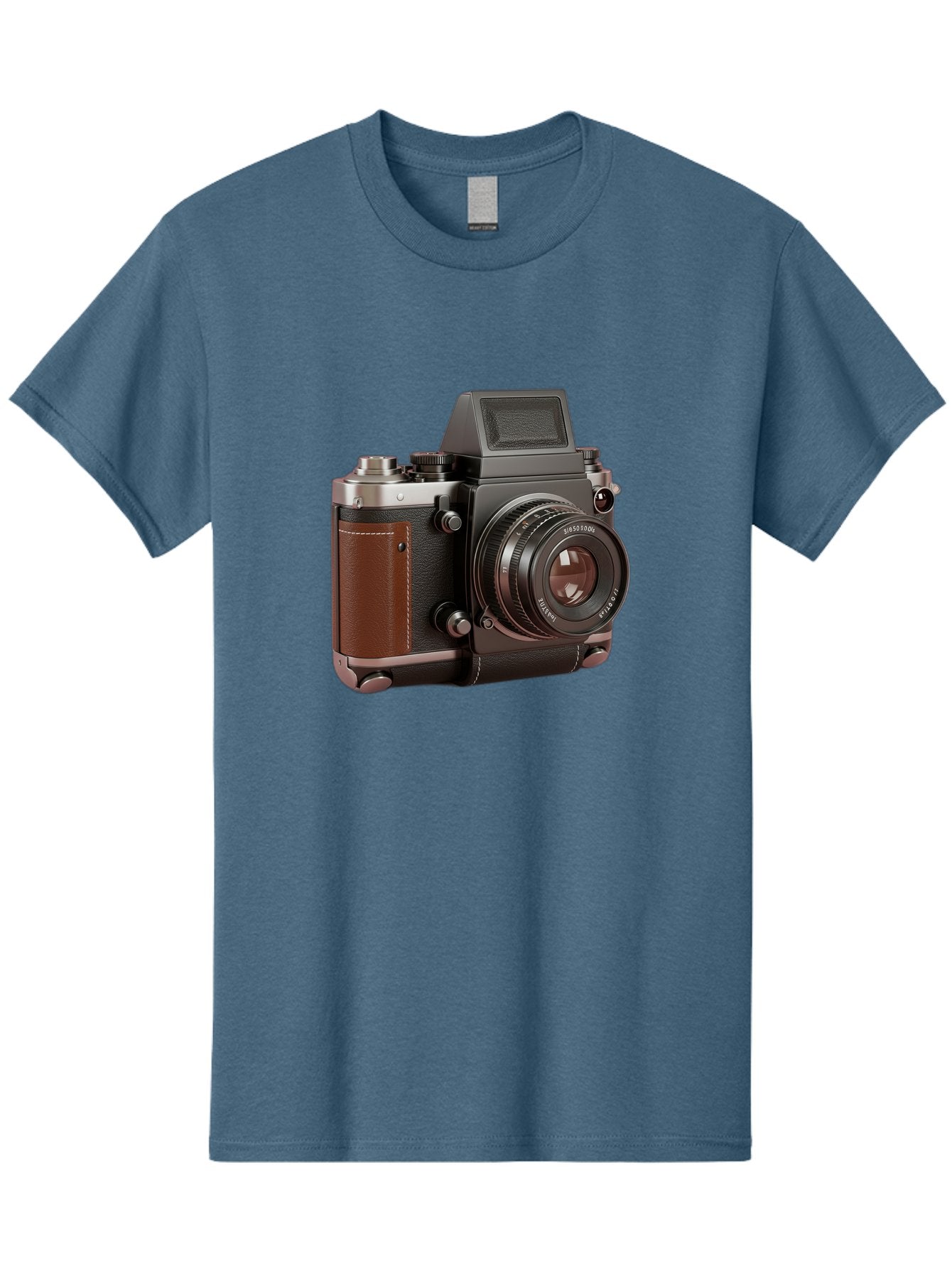 Mamiya-Sekor-50Mm-F-1-7-Lens-On-Camera-Body Men'S Graphic Tee, 100% Cotton, Comfortable Casual Summer Wear, Machine Washable, Hasselblad 500C Camera, Medium Format Camera, Hasselblad Lens, Photography Equipment, Vintage Camera, Classic Design, Bae489 7