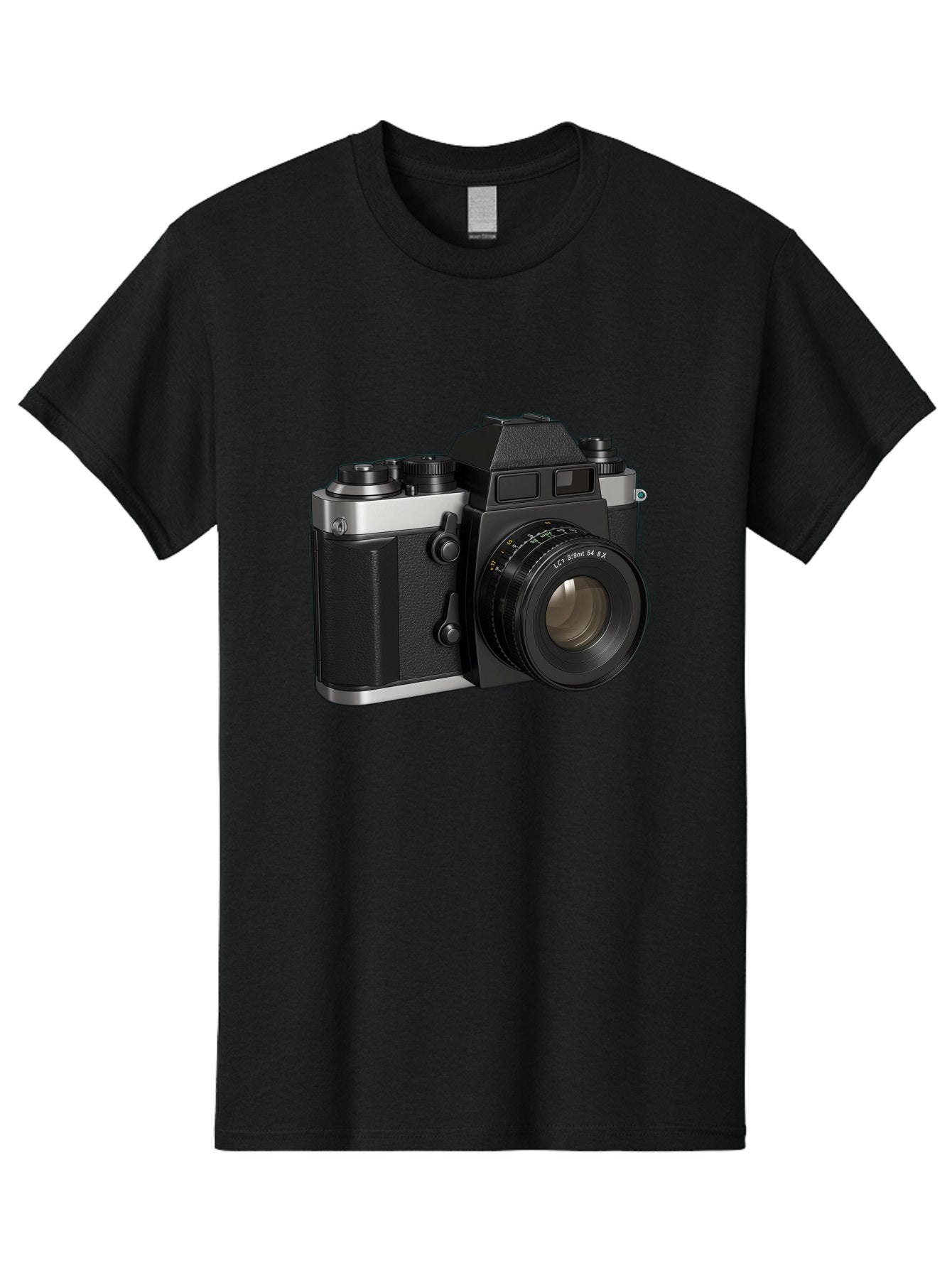 Mc-Lens-50Mm-F2 Men'S Graphic Tee, 100% Cotton, Comfortable Casual Summer Wear, Machine Washable, Vintage Camera, Photography Equipment, Film Camera, Classic Design, Black And Silver, Camera Lens, Photography Gear, Lc Ersin 28 Fx Lens Bae491 6
