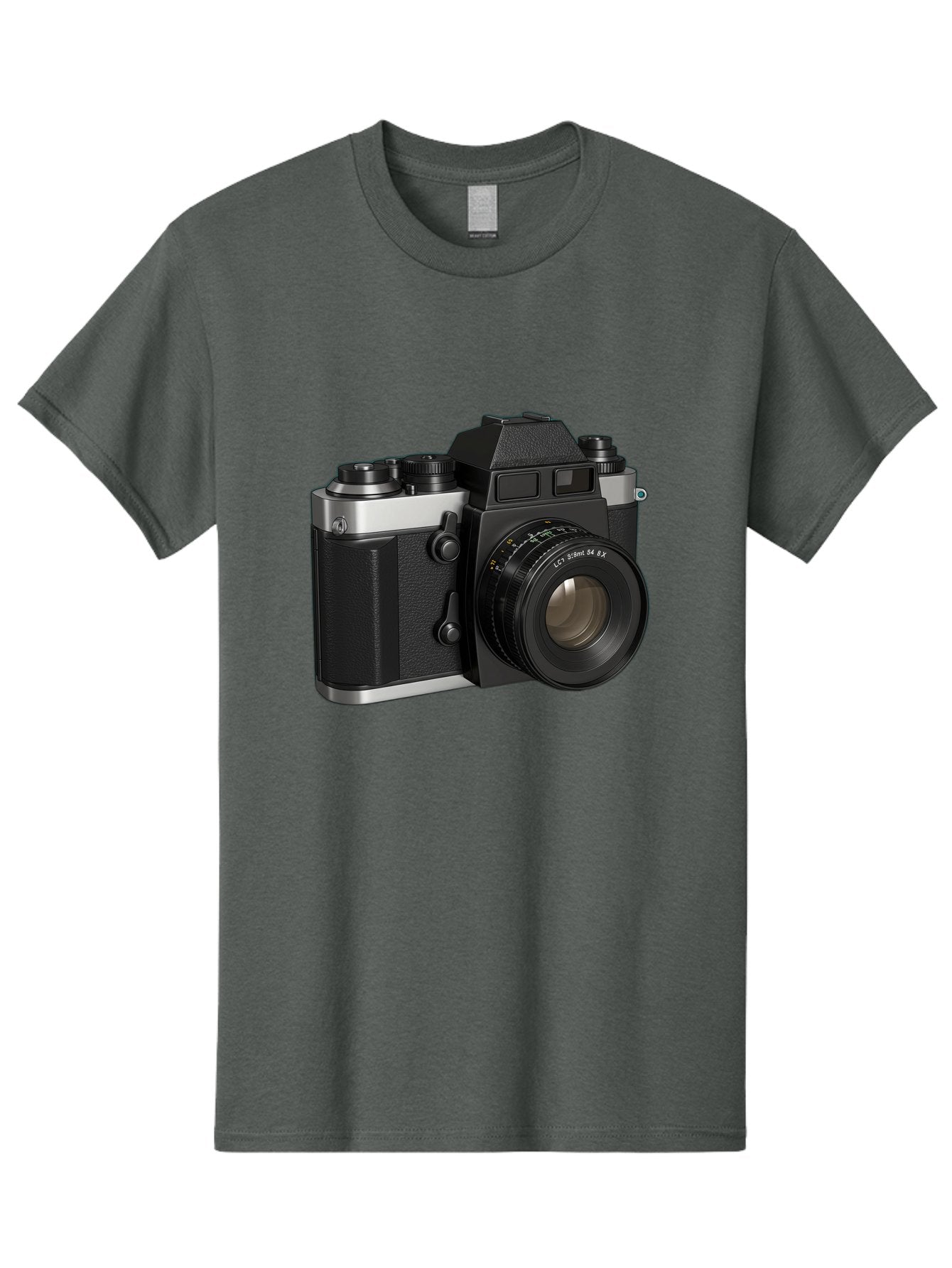Mc-Lens-50Mm-F2 Men'S Graphic Tee, 100% Cotton, Comfortable Casual Summer Wear, Machine Washable, Vintage Camera, Photography Equipment, Film Camera, Classic Design, Black And Silver, Camera Lens, Photography Gear, Lc Ersin 28 Fx Lens Bae491 3